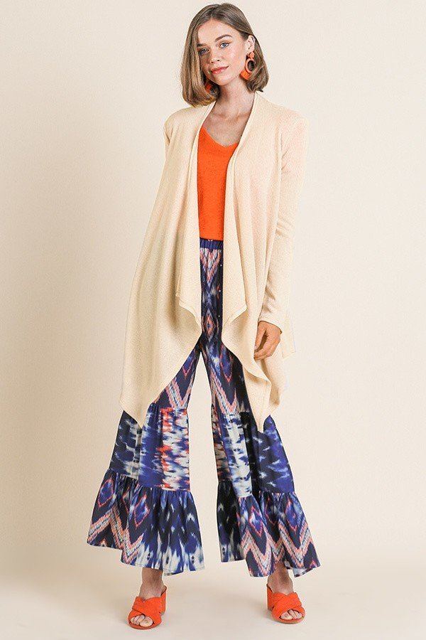 Soft Knit Long Sleeve Open Front Cardigan - That Janis Style