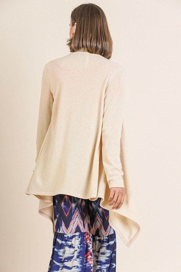 Soft Knit Long Sleeve Open Front Cardigan - That Janis Style