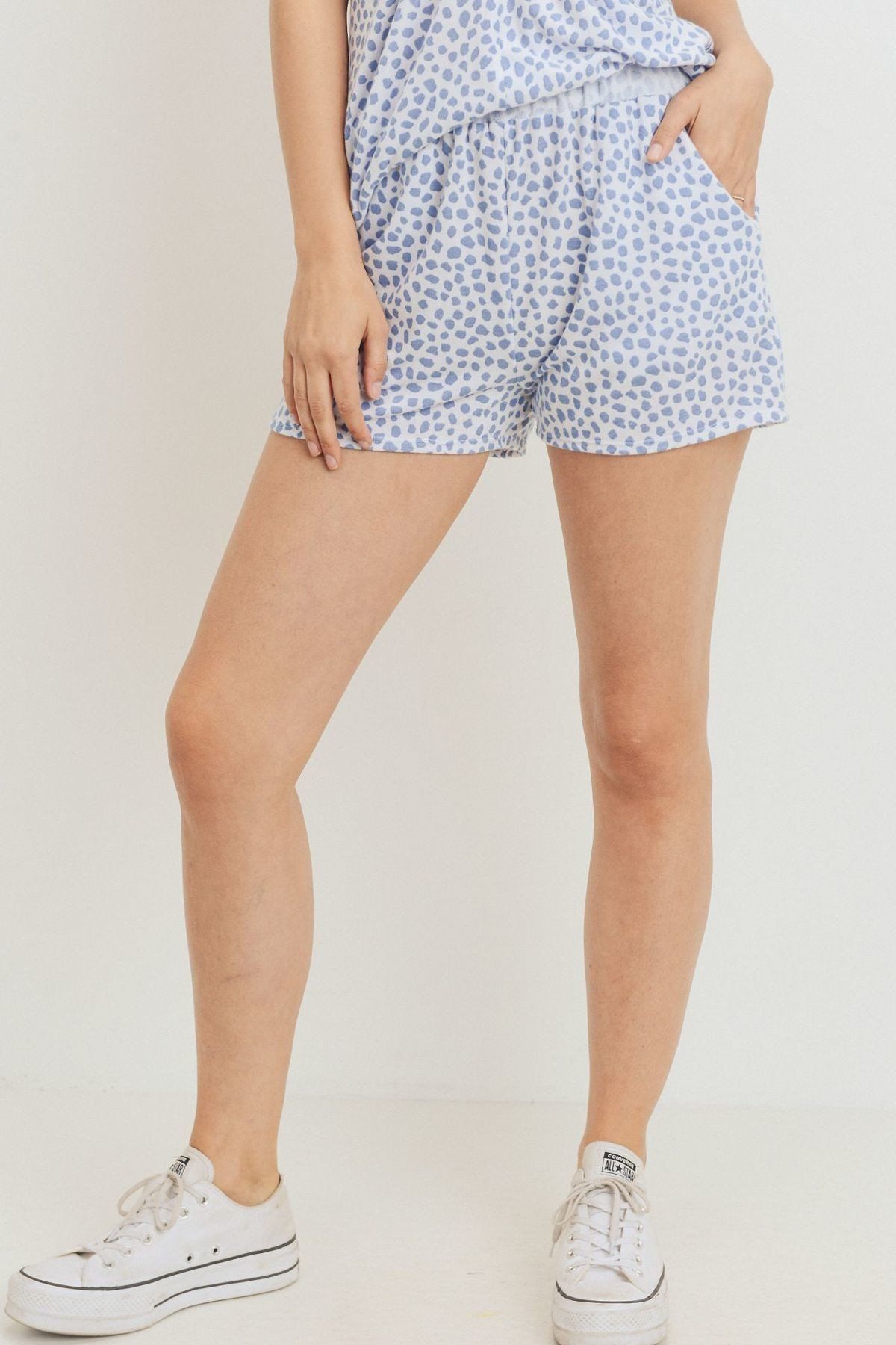 Leopard Printed Terry Short Pants - That Janis Style