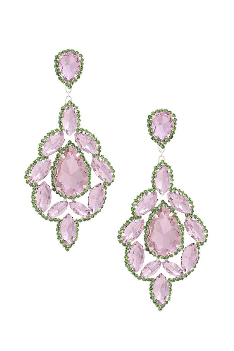 Teardrop Rhinestone Dangle Earring - That Janis Style