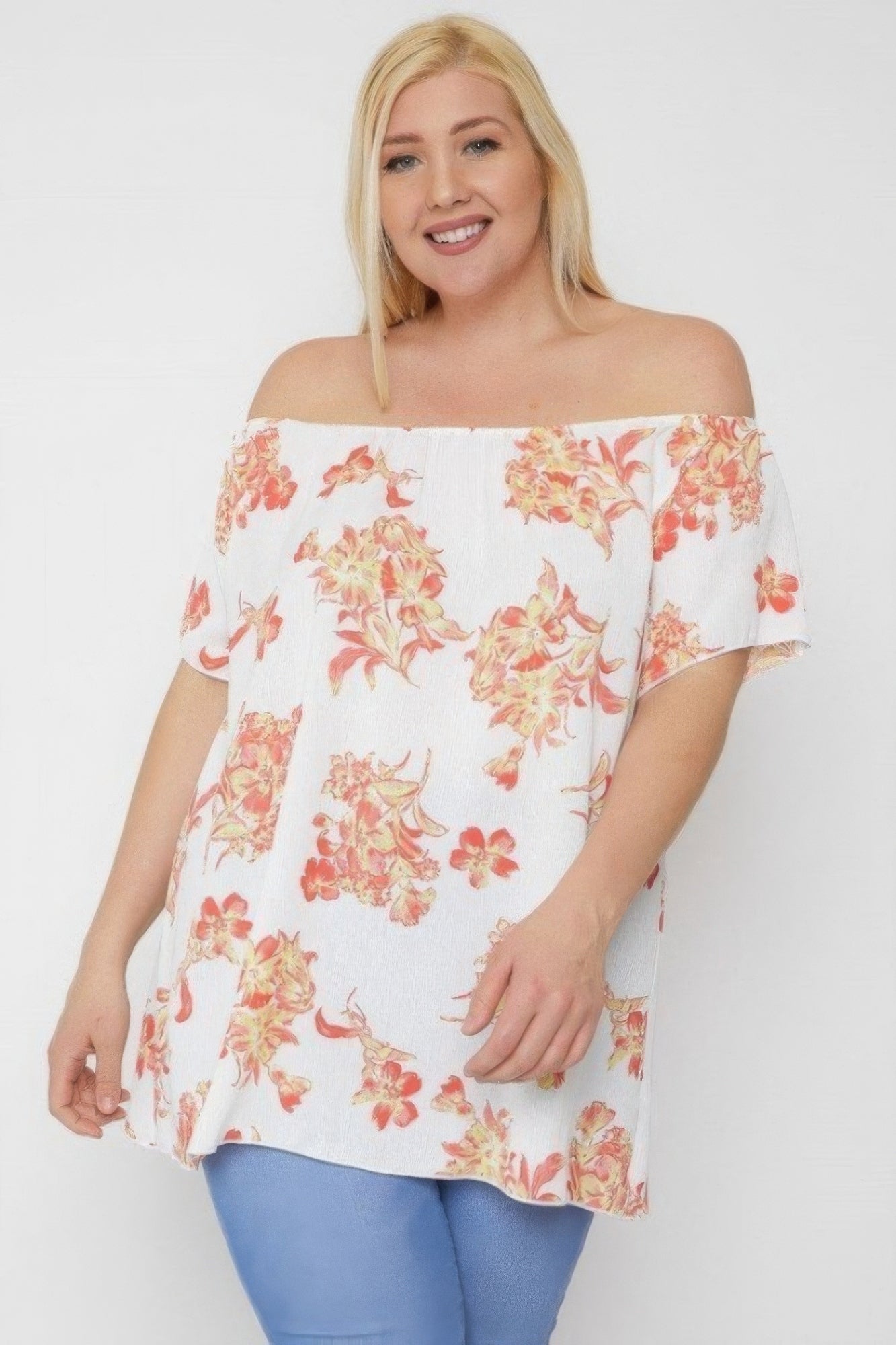 Floral Print Off The Shoulder Top - That Janis Style