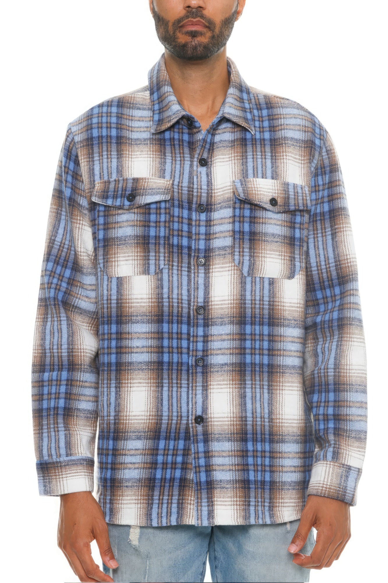 Men's Checkered Soft Flannel Shacket - That Janis Style