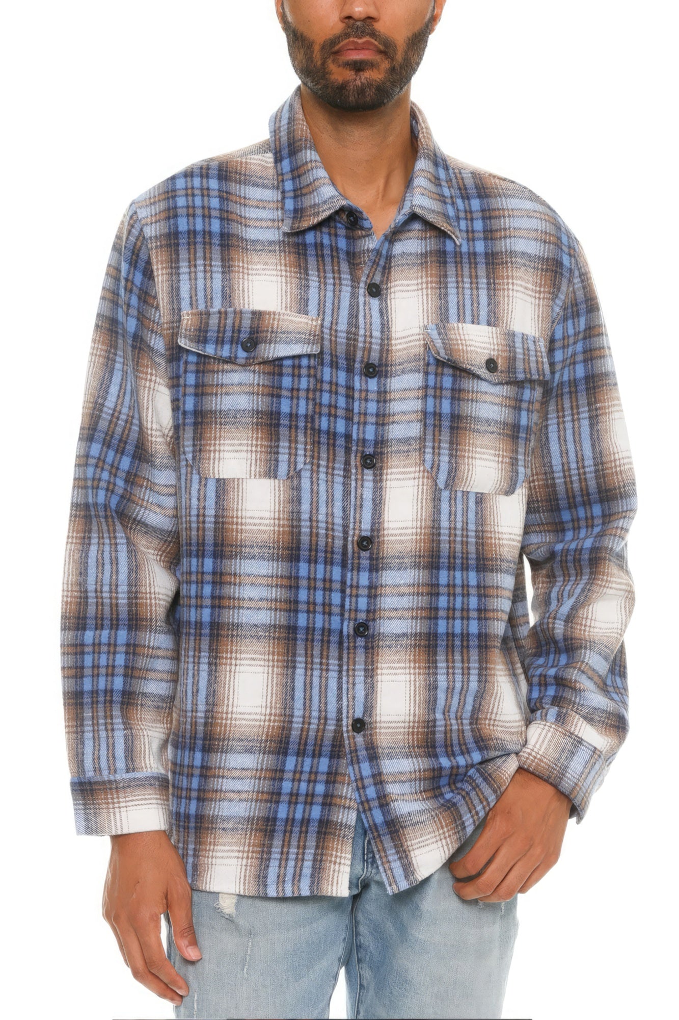 Men's Checkered Soft Flannel Shacket - That Janis Style