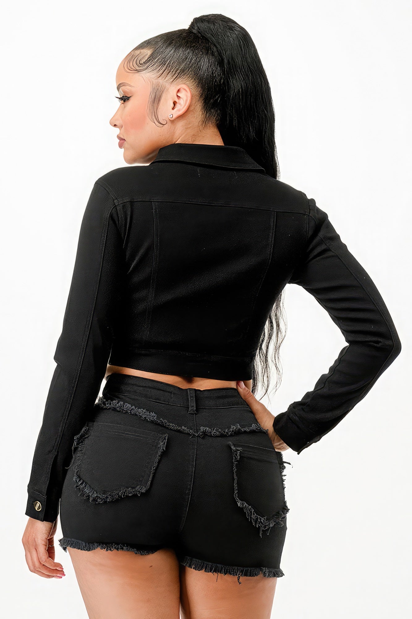 Super Stretchy Cropped Jacket - That Janis Style