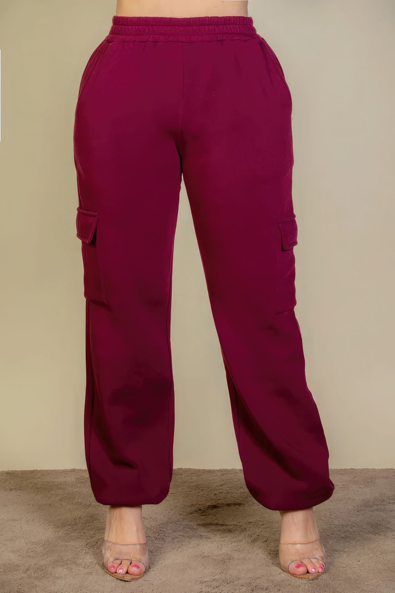 Plus Size Side Pocket Drawstring Waist Sweatpants - That Janis Style