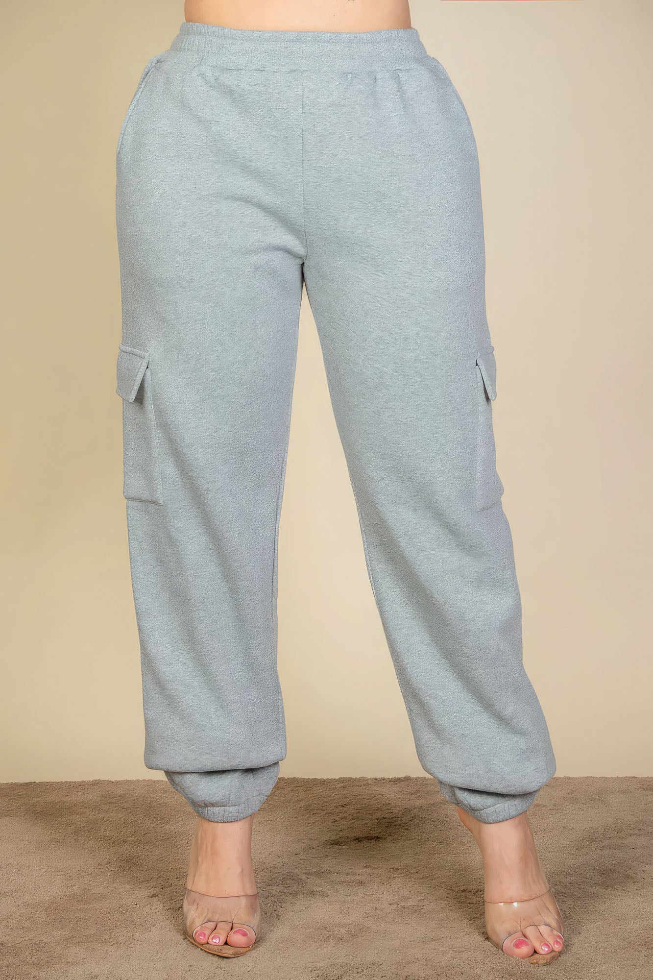 Plus Size Side Pocket Drawstring Waist Sweatpants - That Janis Style