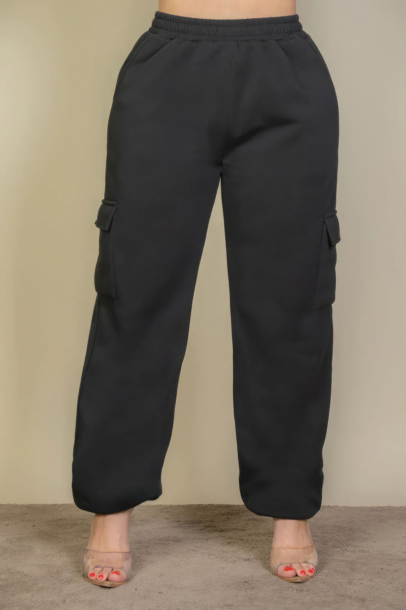 Plus Size Side Pocket Drawstring Waist Sweatpants - That Janis Style