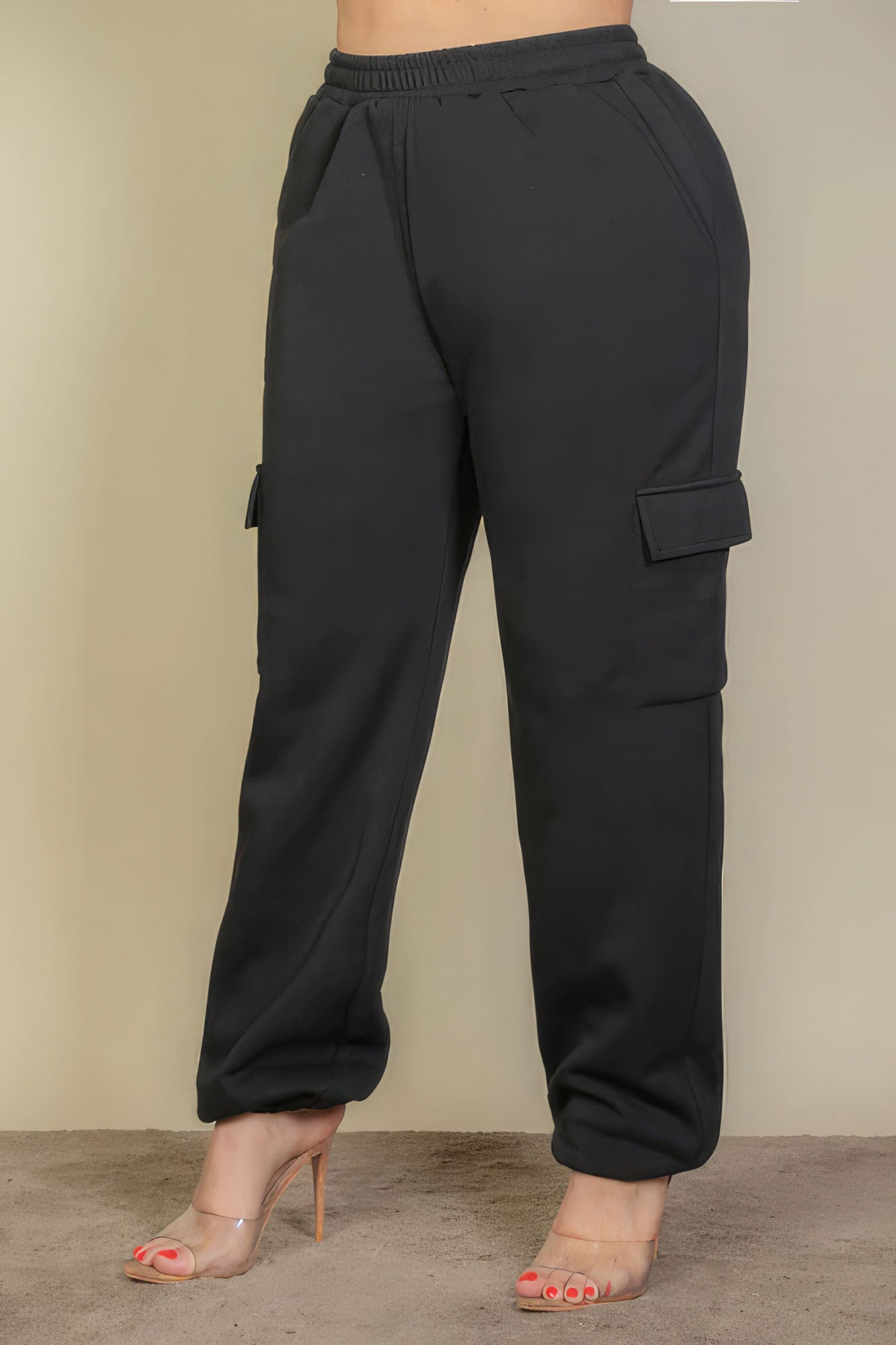 Plus Size Side Pocket Drawstring Waist Sweatpants - That Janis Style