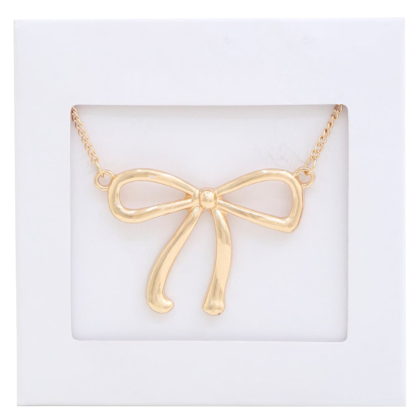 Bow Pendant Metal Necklace - That Janis Style