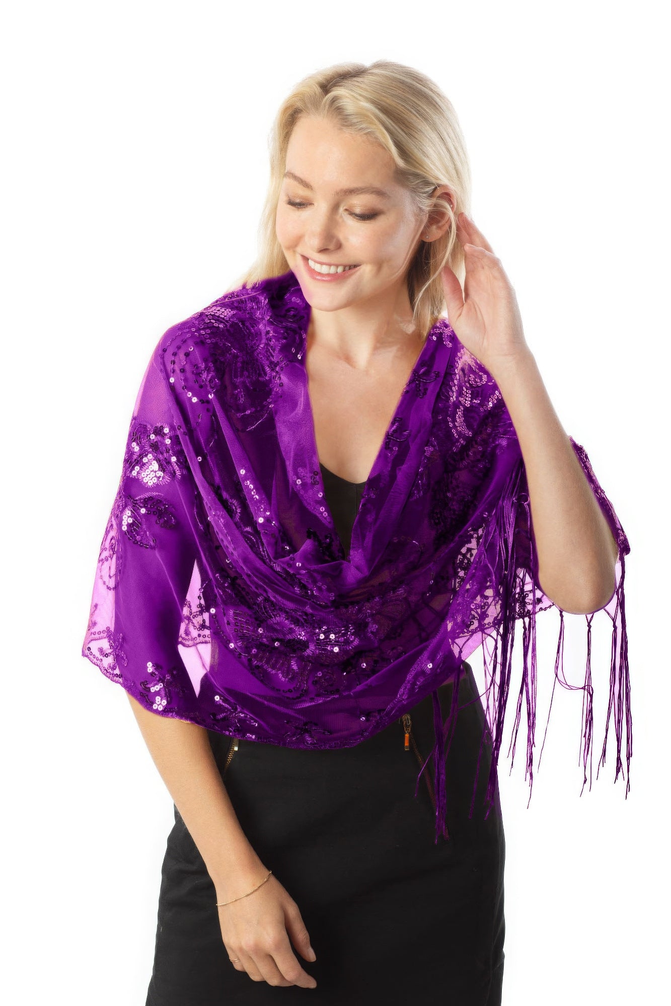 Sequined Shawl Flower - That Janis Style