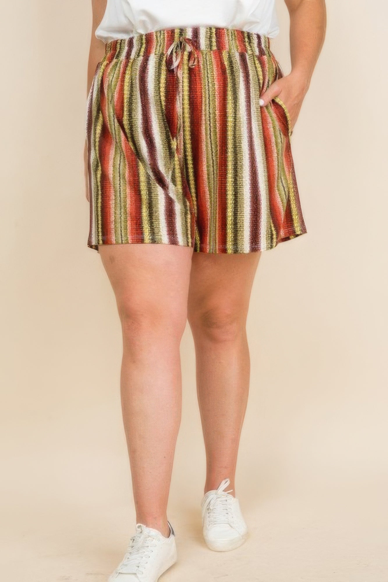 Plus Size Snake Skin Casual Shorts - That Janis Style