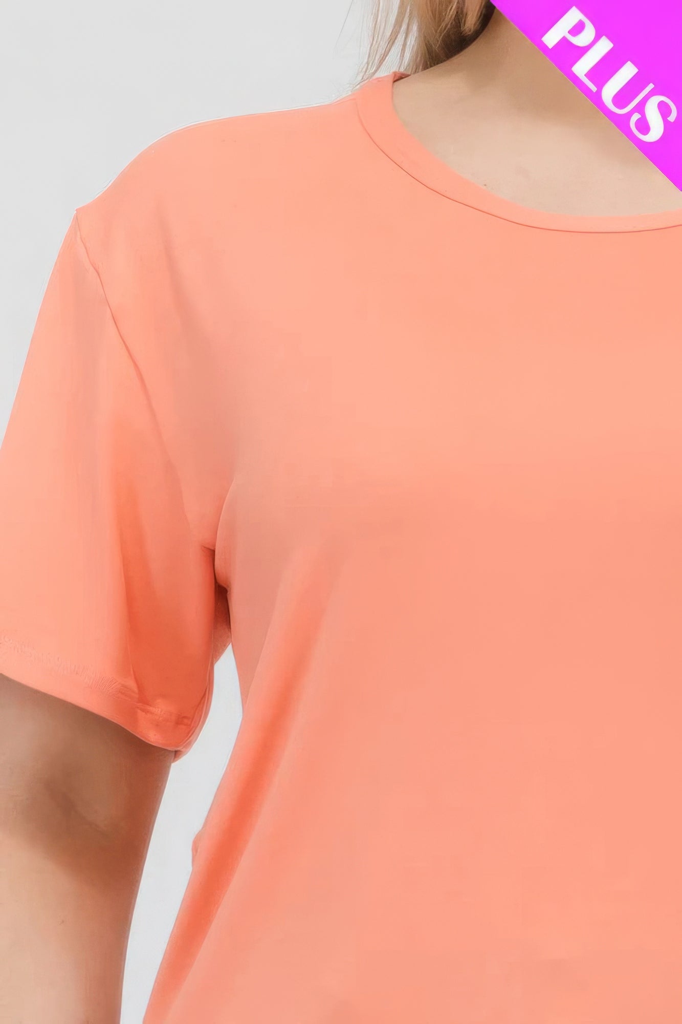 Plus Size Basic Short Sleeve T-shirt - That Janis Style