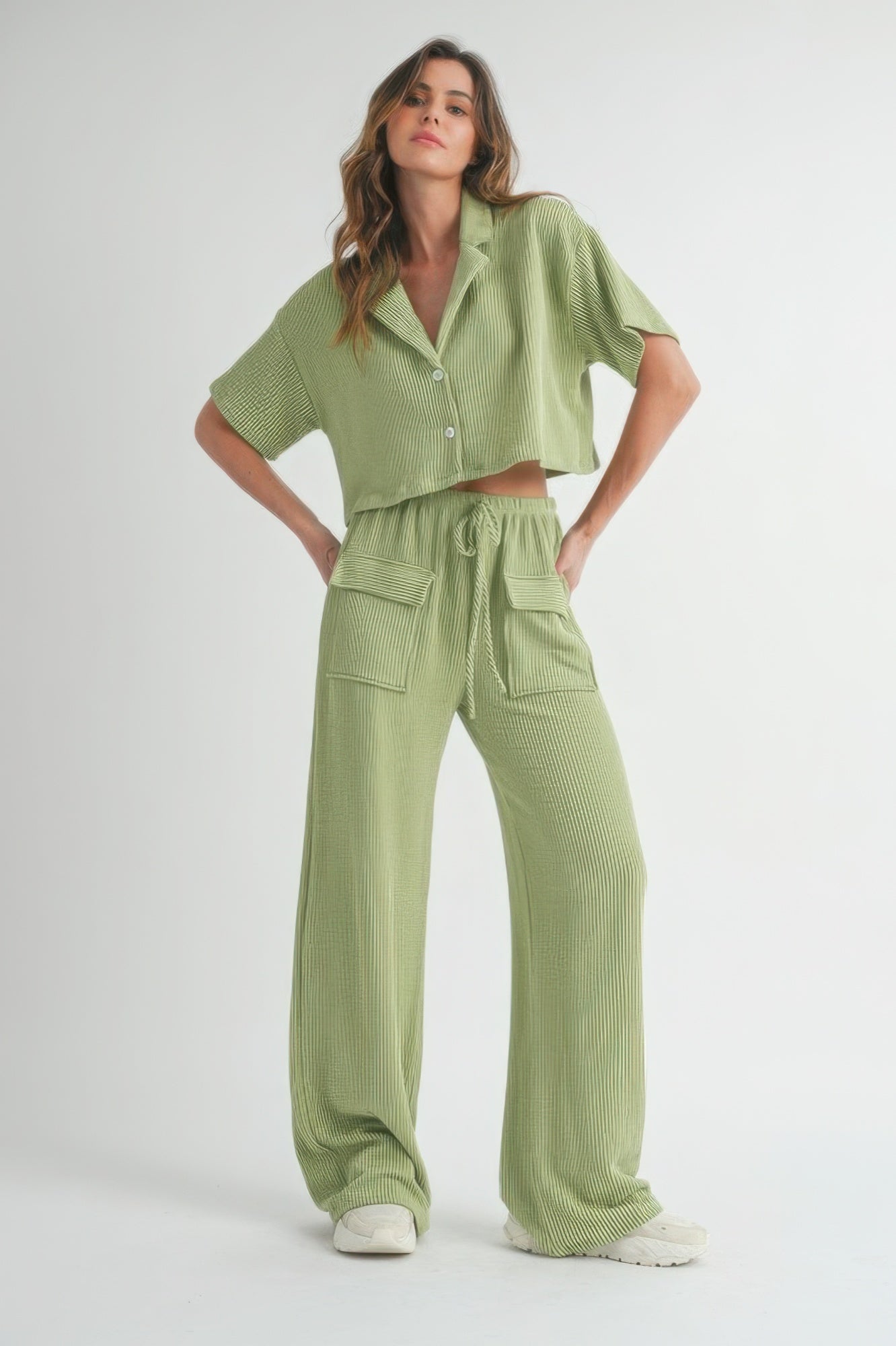 Button Up 2 Piece Set - That Janis Style
