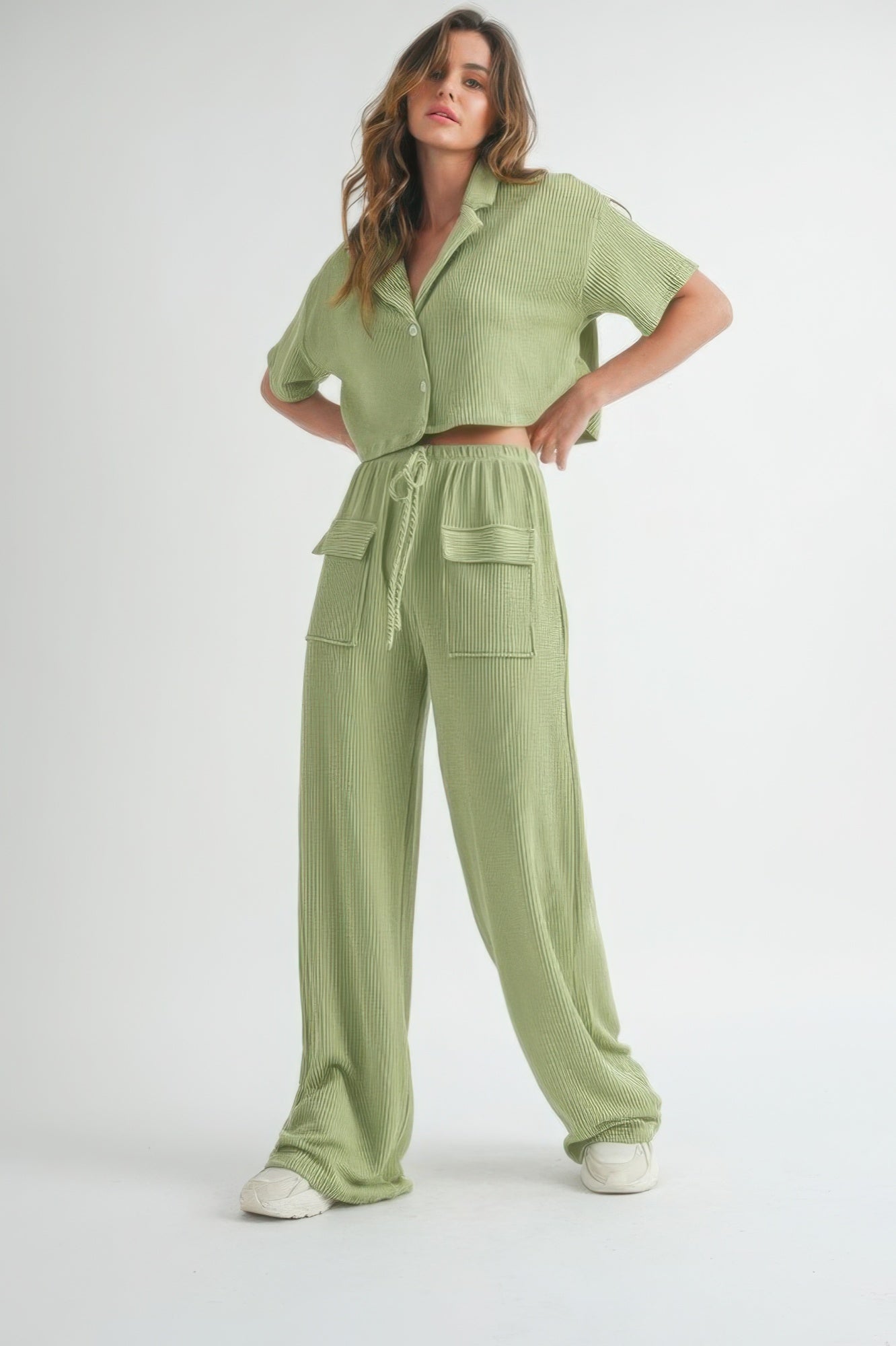 Button Up 2 Piece Set - That Janis Style