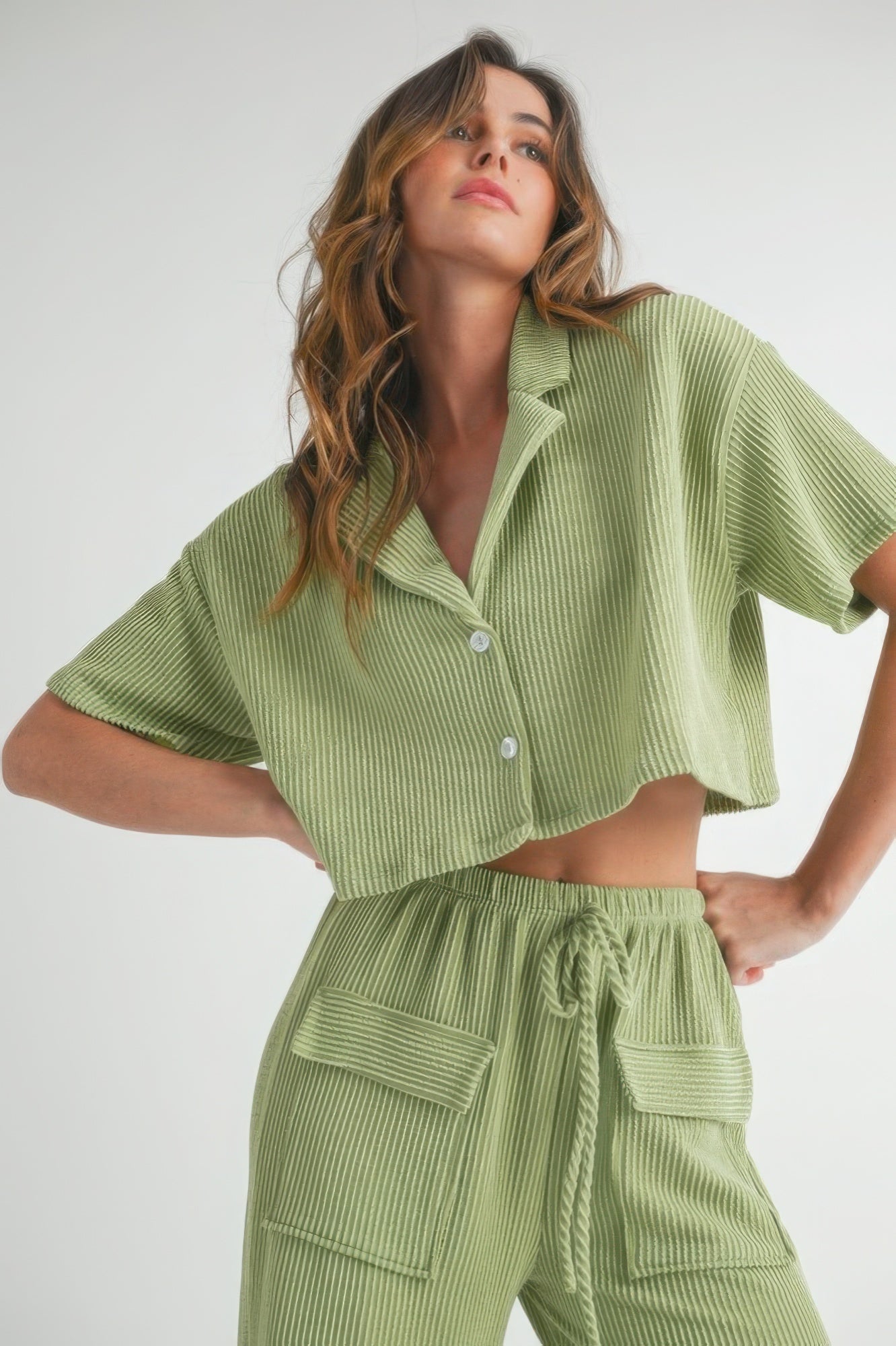 Button Up 2 Piece Set - That Janis Style