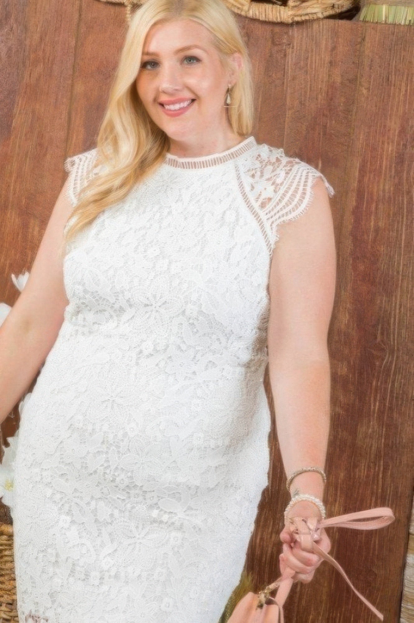 Lace Crochet Mini Raglan Dress With Zipper Back - That Janis Style