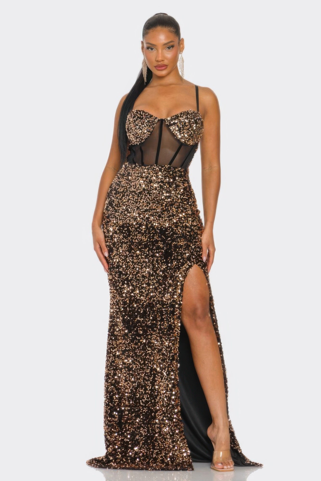 Cecily Teddy Velvet Corset Maxi Dress - That Janis Style