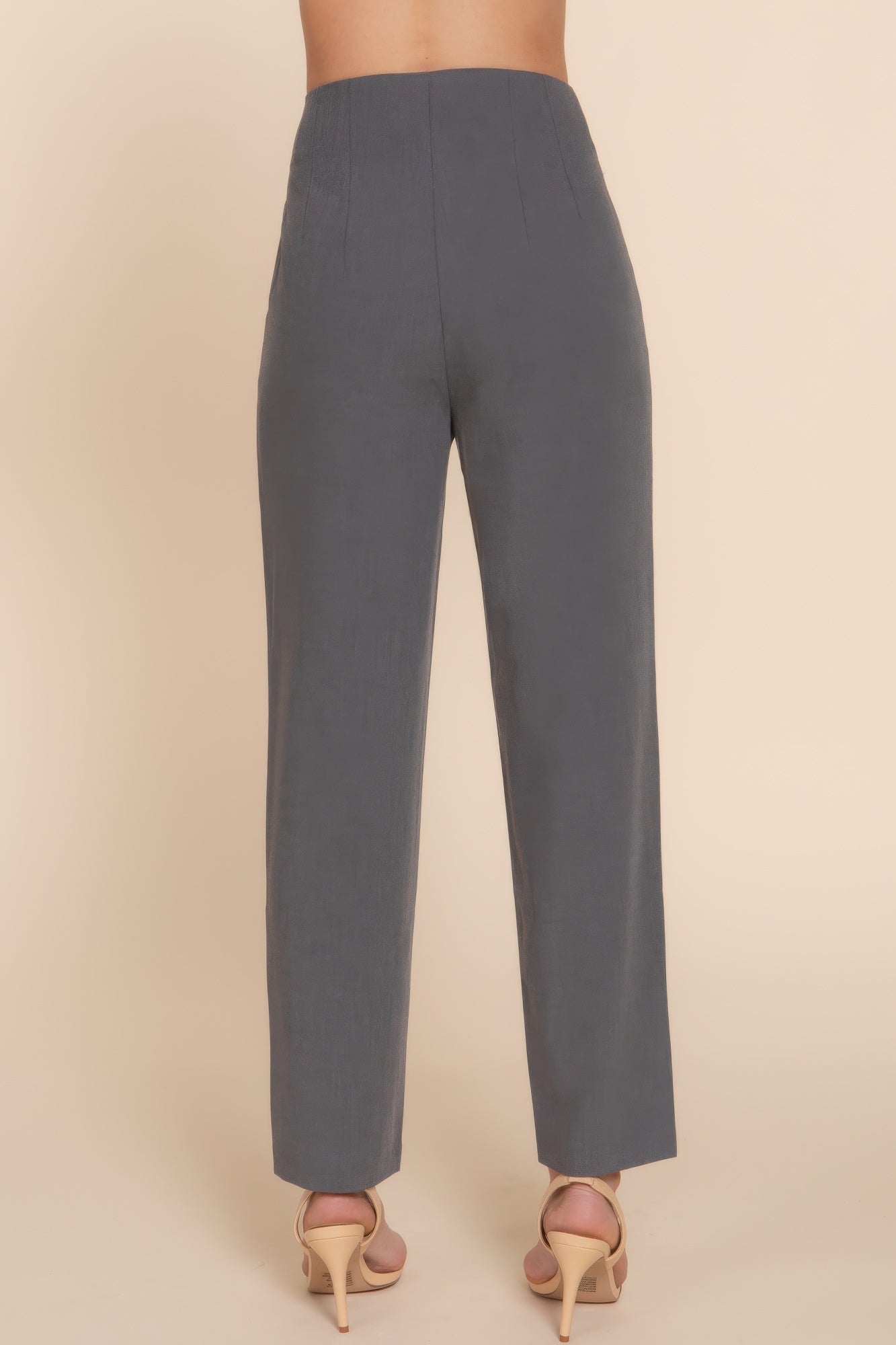 High Waist Pintuck Detail Long Pants - That Janis Style