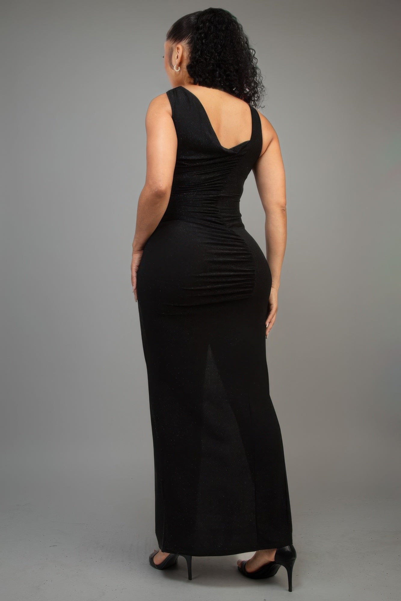 Glitter Slitted Dress - That Janis Style