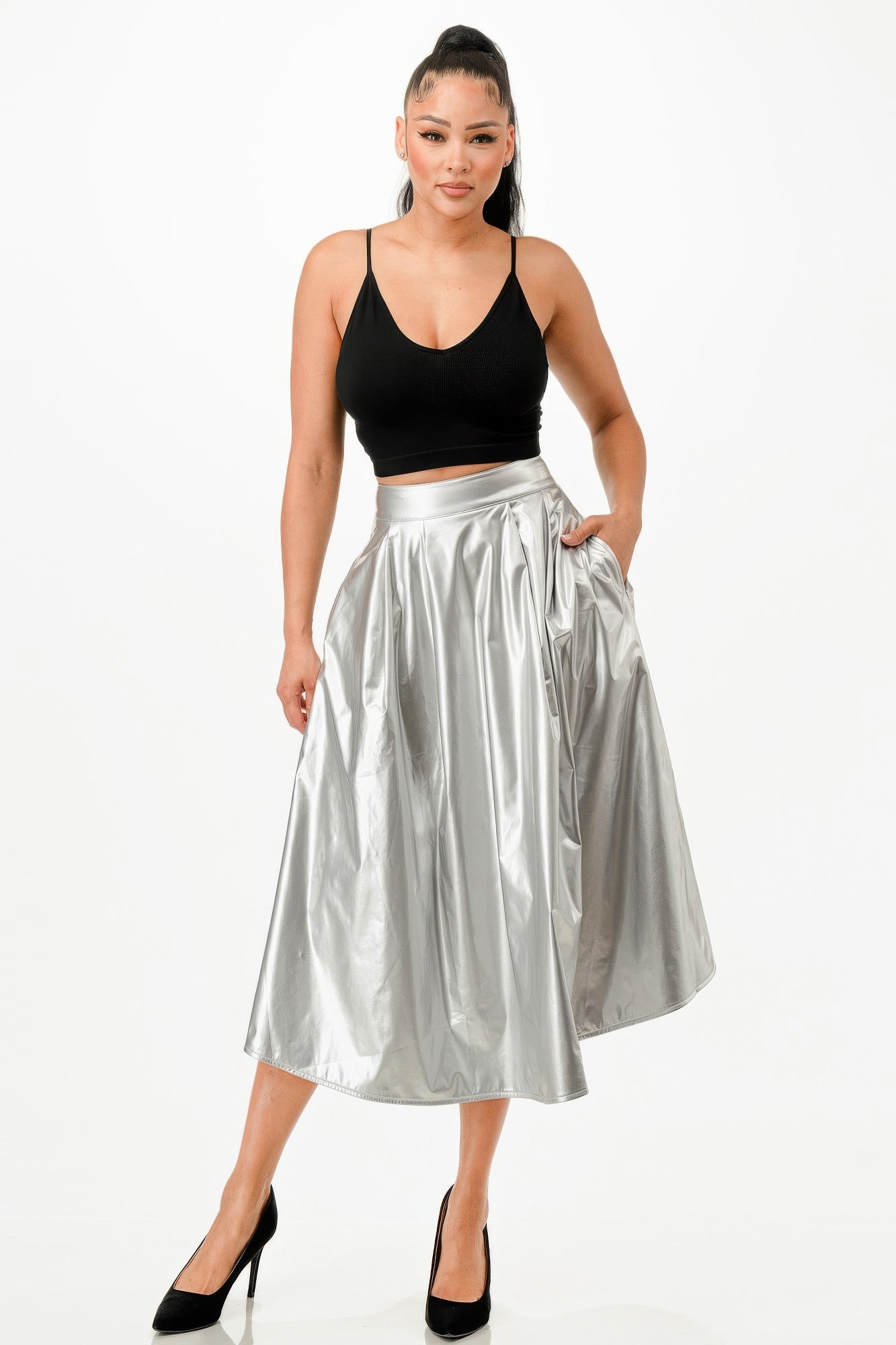 Midi Skirt With Pockets - That Janis Style