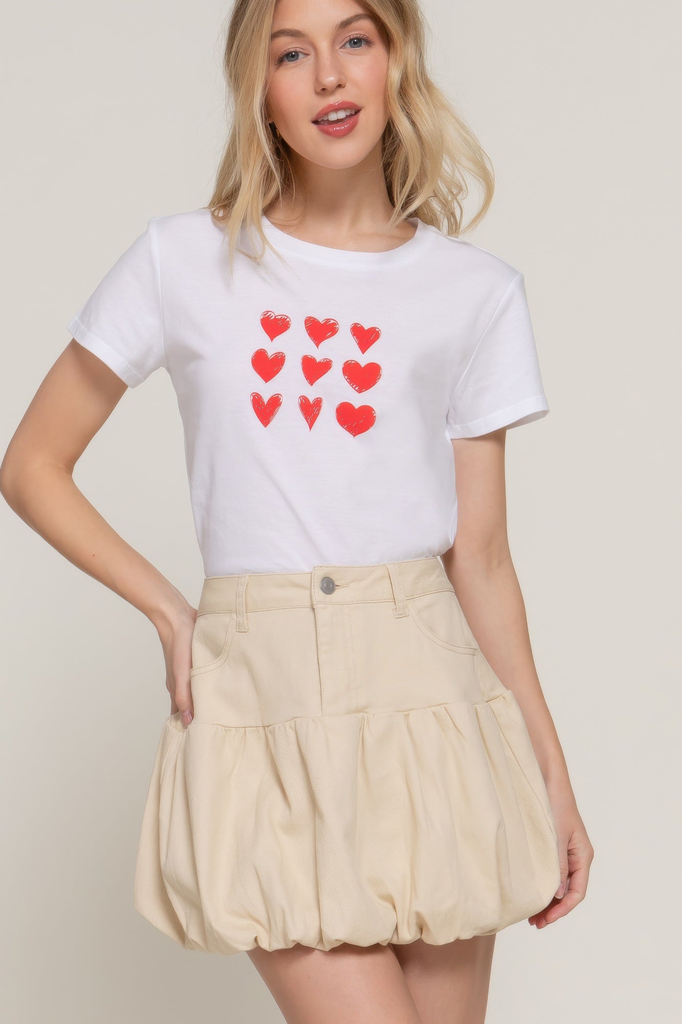 Stretsch Twill Balloon Skirt - That Janis Style