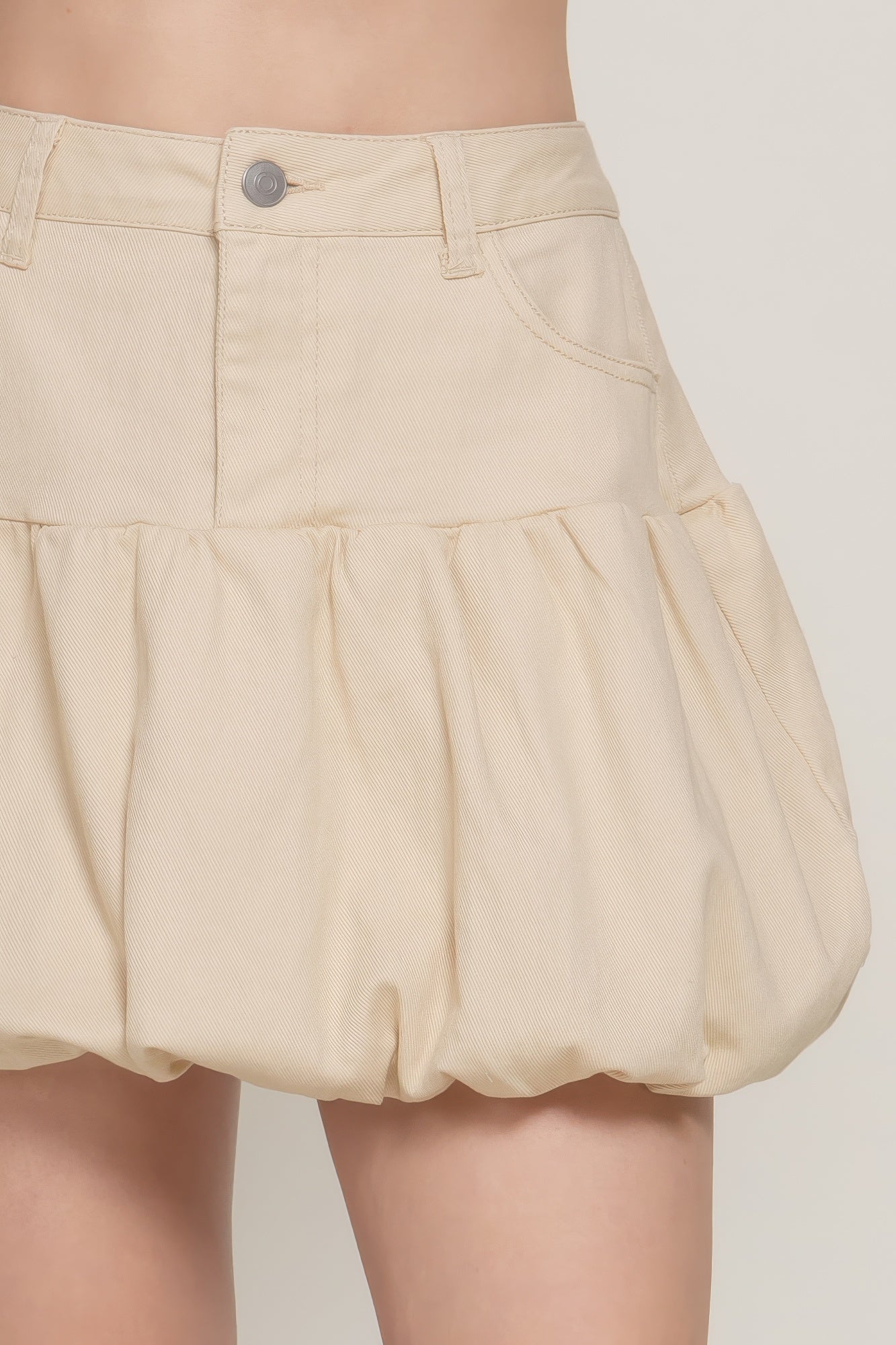 Stretsch Twill Balloon Skirt - That Janis Style