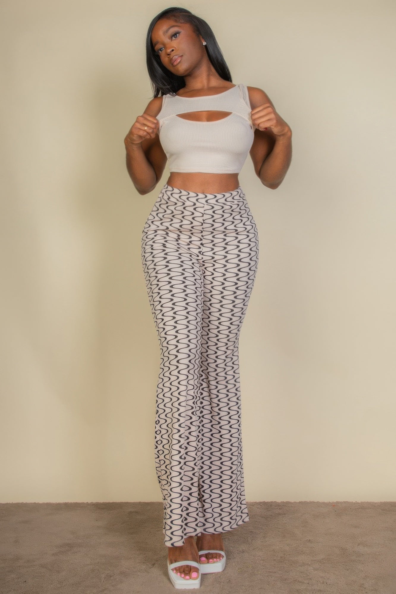 Ribbed Cut Out Front Crop Top - That Janis Style