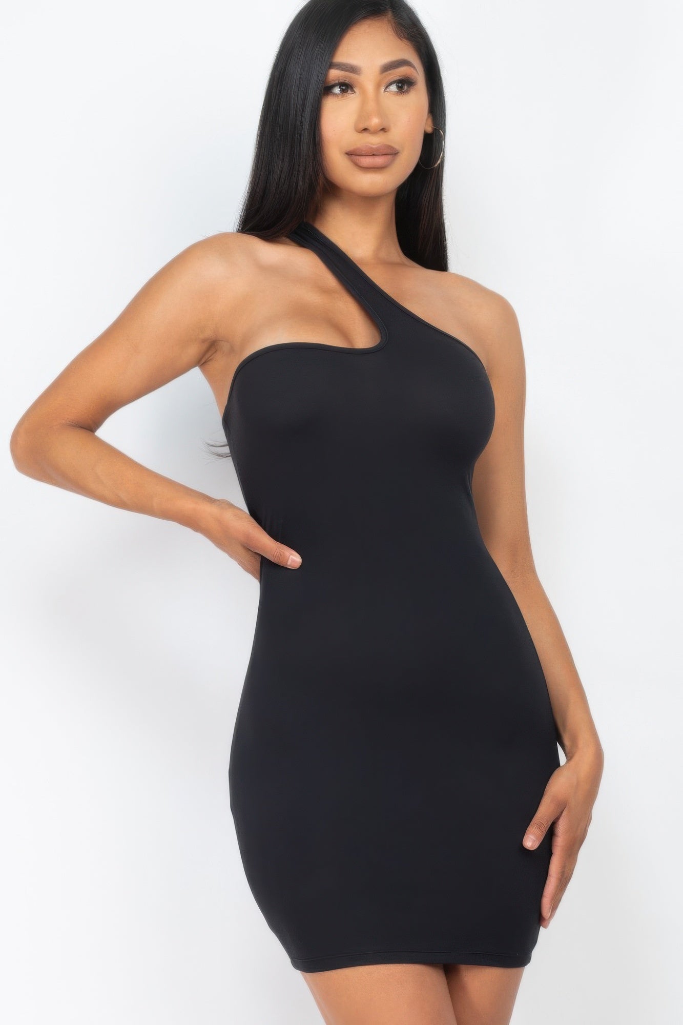 One Shoulder Bodycon Mini Dress - That Janis Style