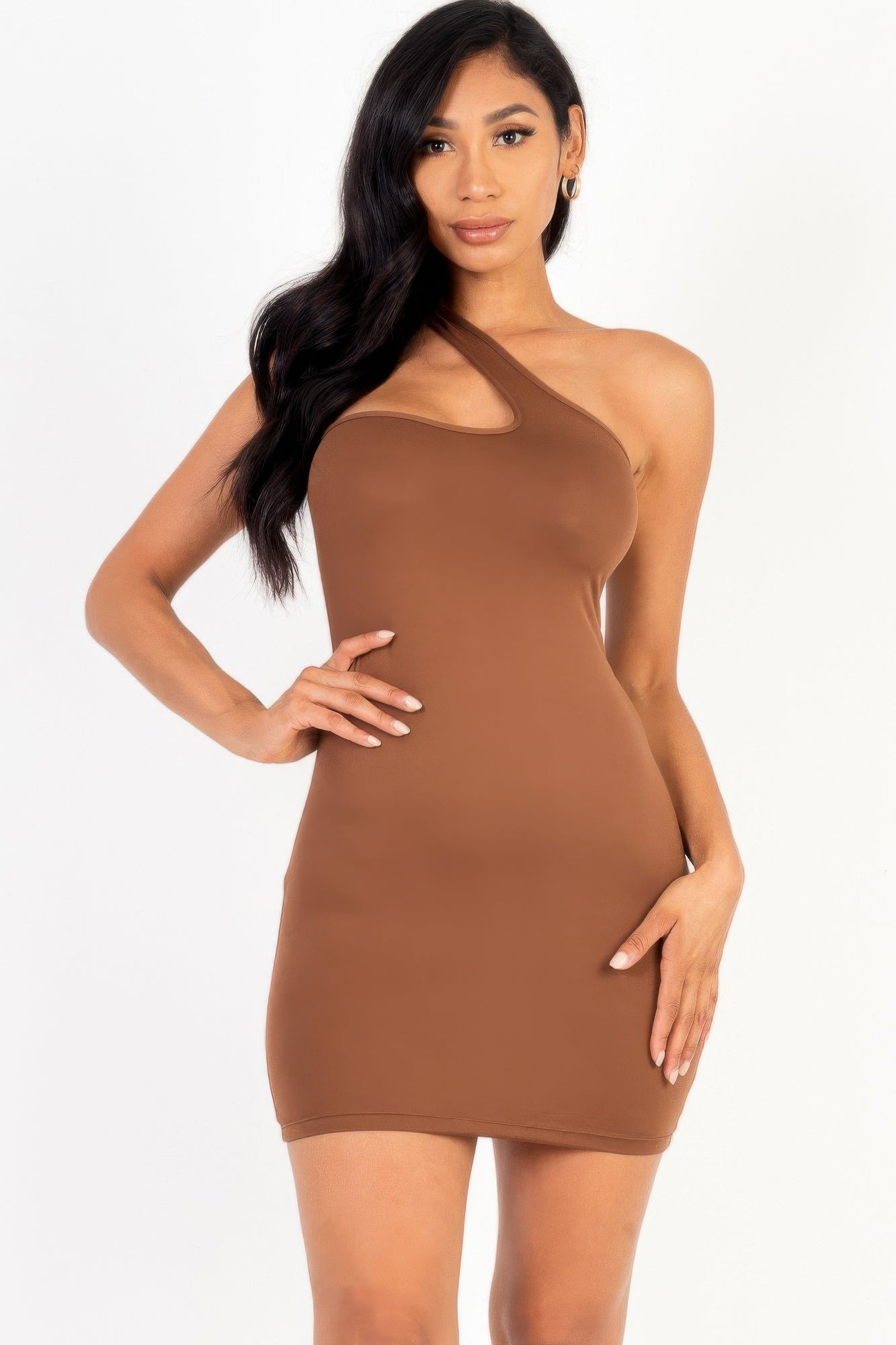 One Shoulder Bodycon Mini Dress - That Janis Style