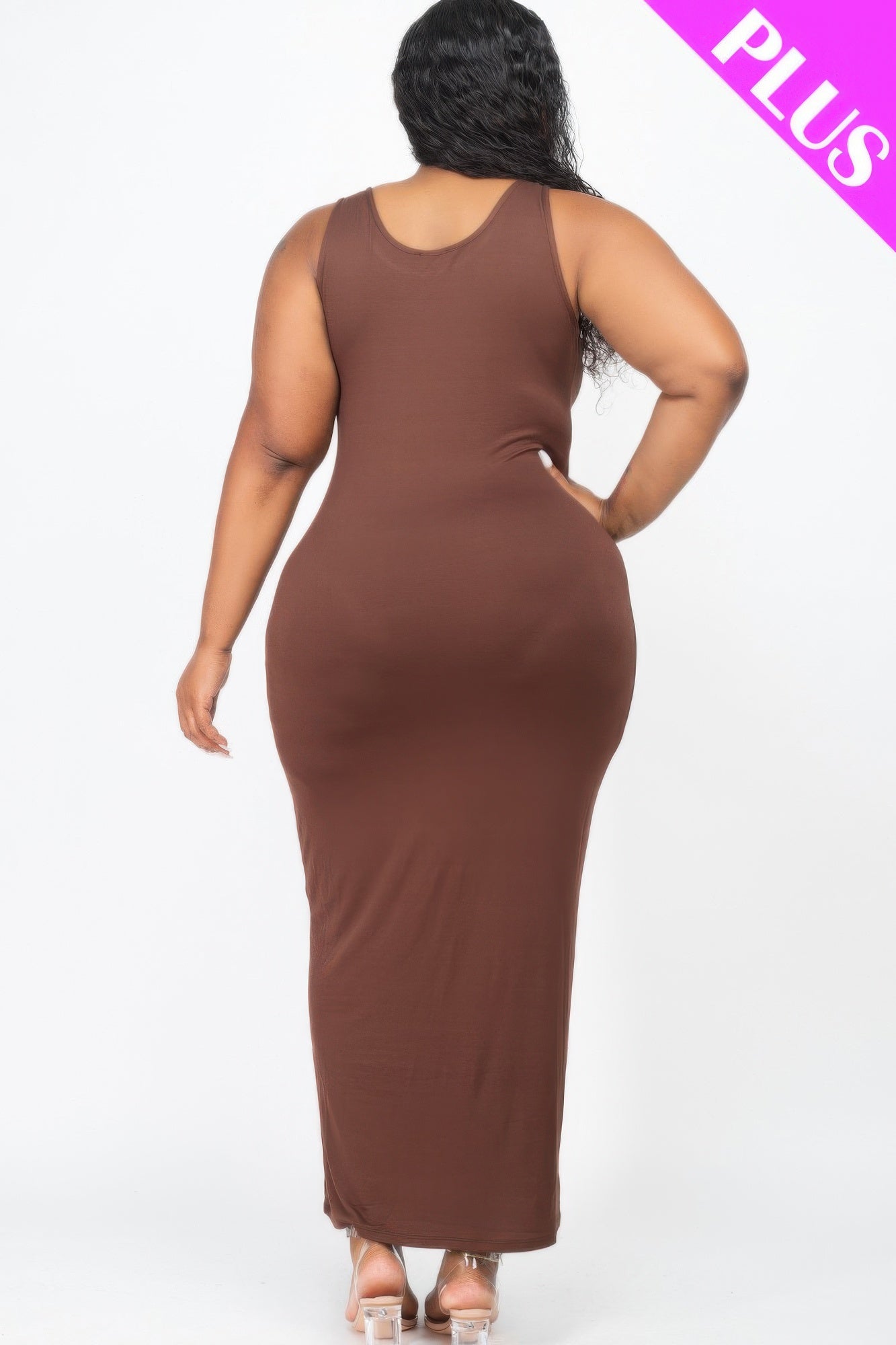 Plus Size Solid Basic Maxi Dress - That Janis Style