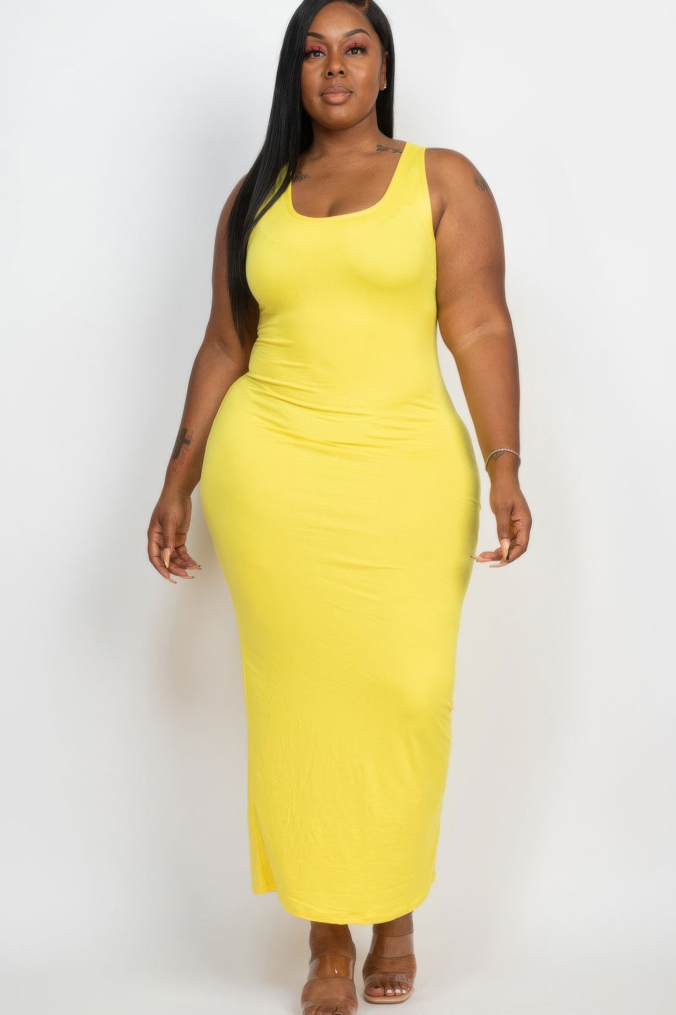 Plus Size Solid Basic Maxi Dress - That Janis Style