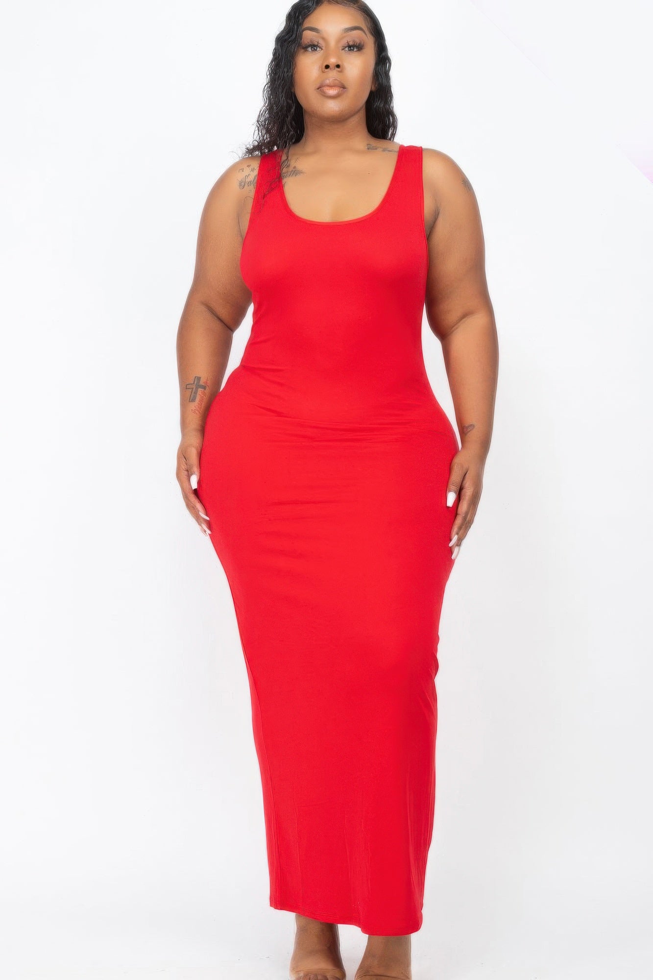 Plus Size Solid Basic Maxi Dress - That Janis Style