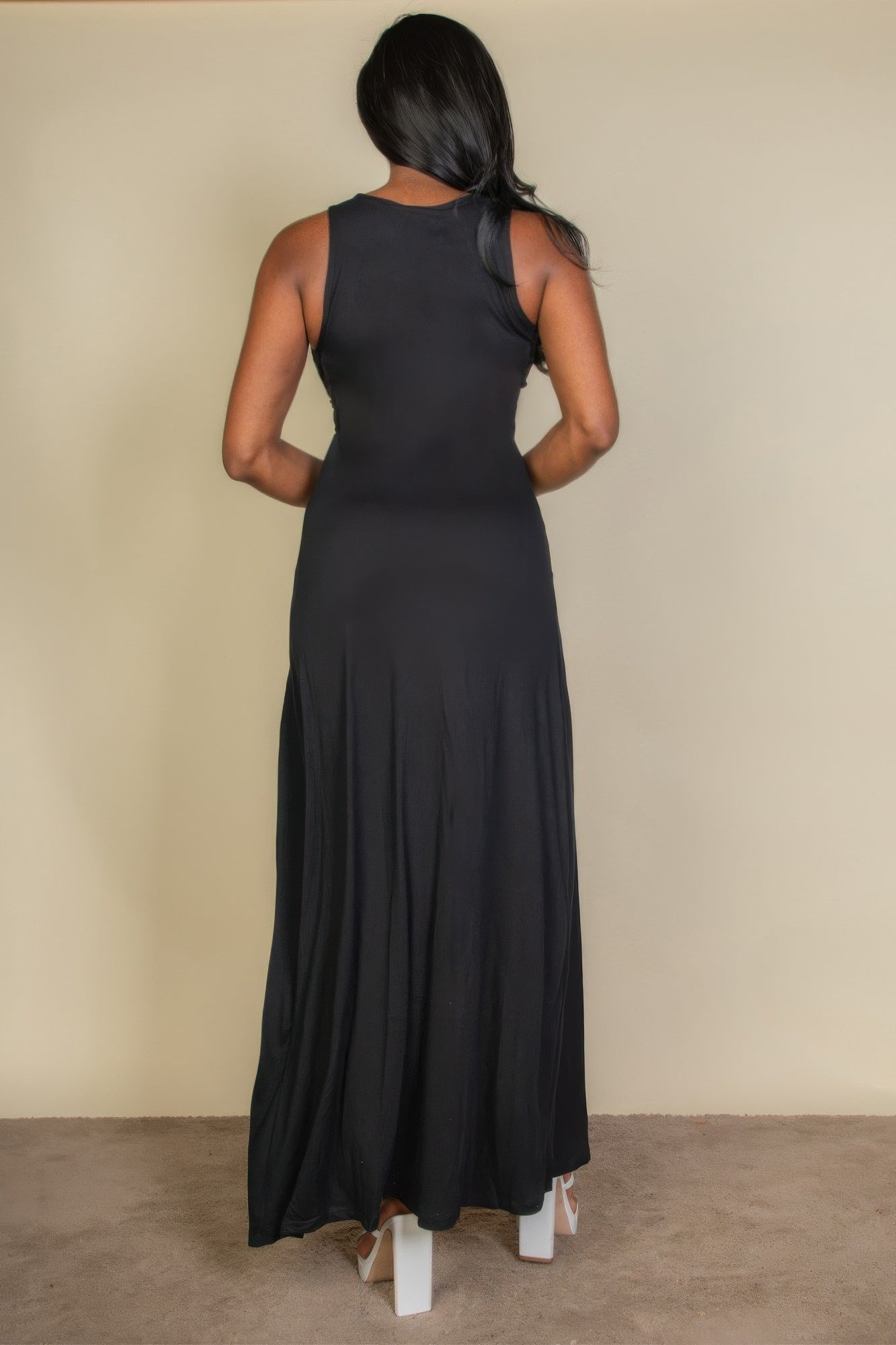 Ribbed Bandeau Cut Out Back Mini Bodycon Dress - That Janis Style