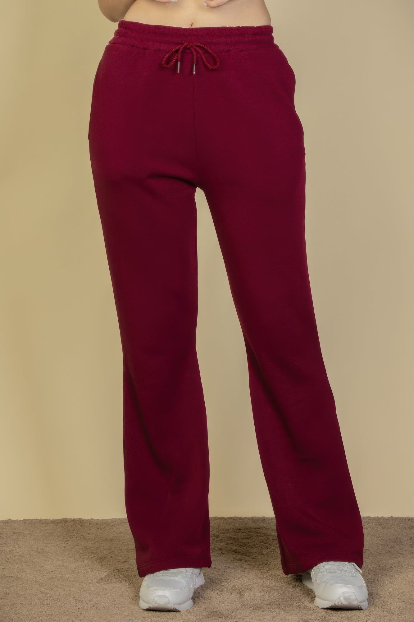 Drawstring Waist Slant Pocket Sweatpants - That Janis Style