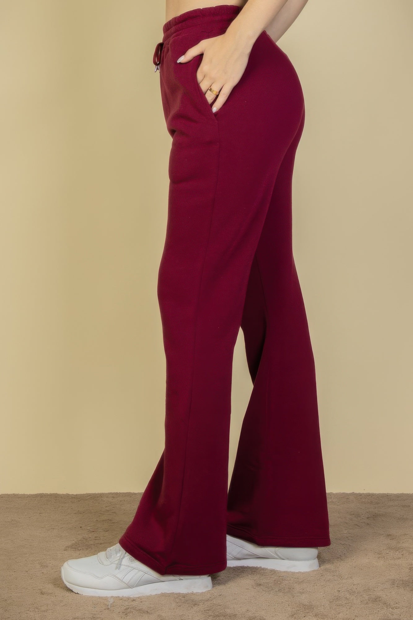 Drawstring Waist Slant Pocket Sweatpants - That Janis Style