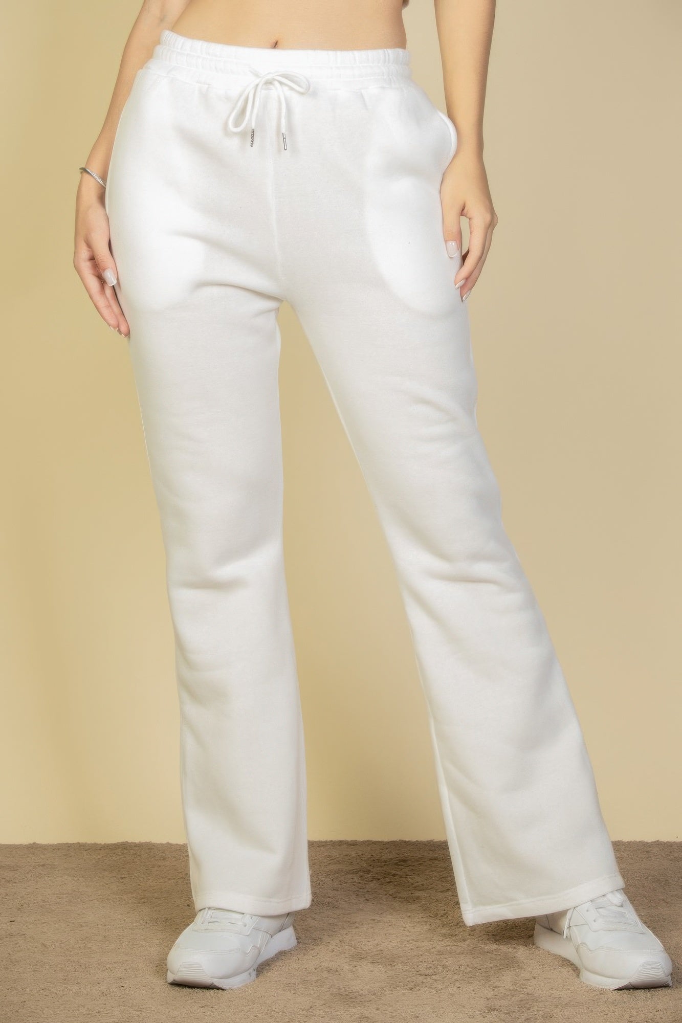 Drawstring Waist Slant Pocket Sweatpants - That Janis Style