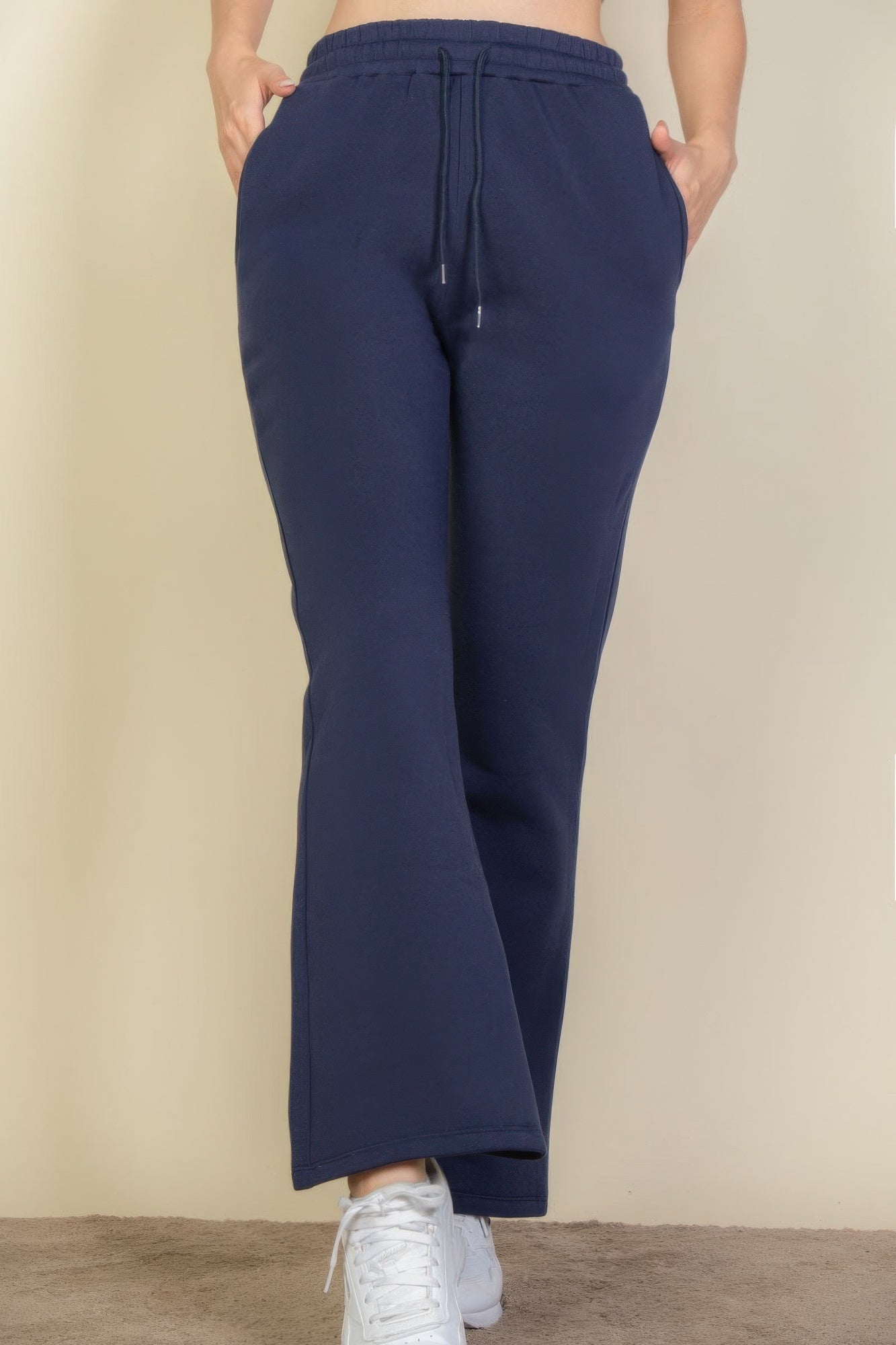 Drawstring Waist Slant Pocket Sweatpants - That Janis Style