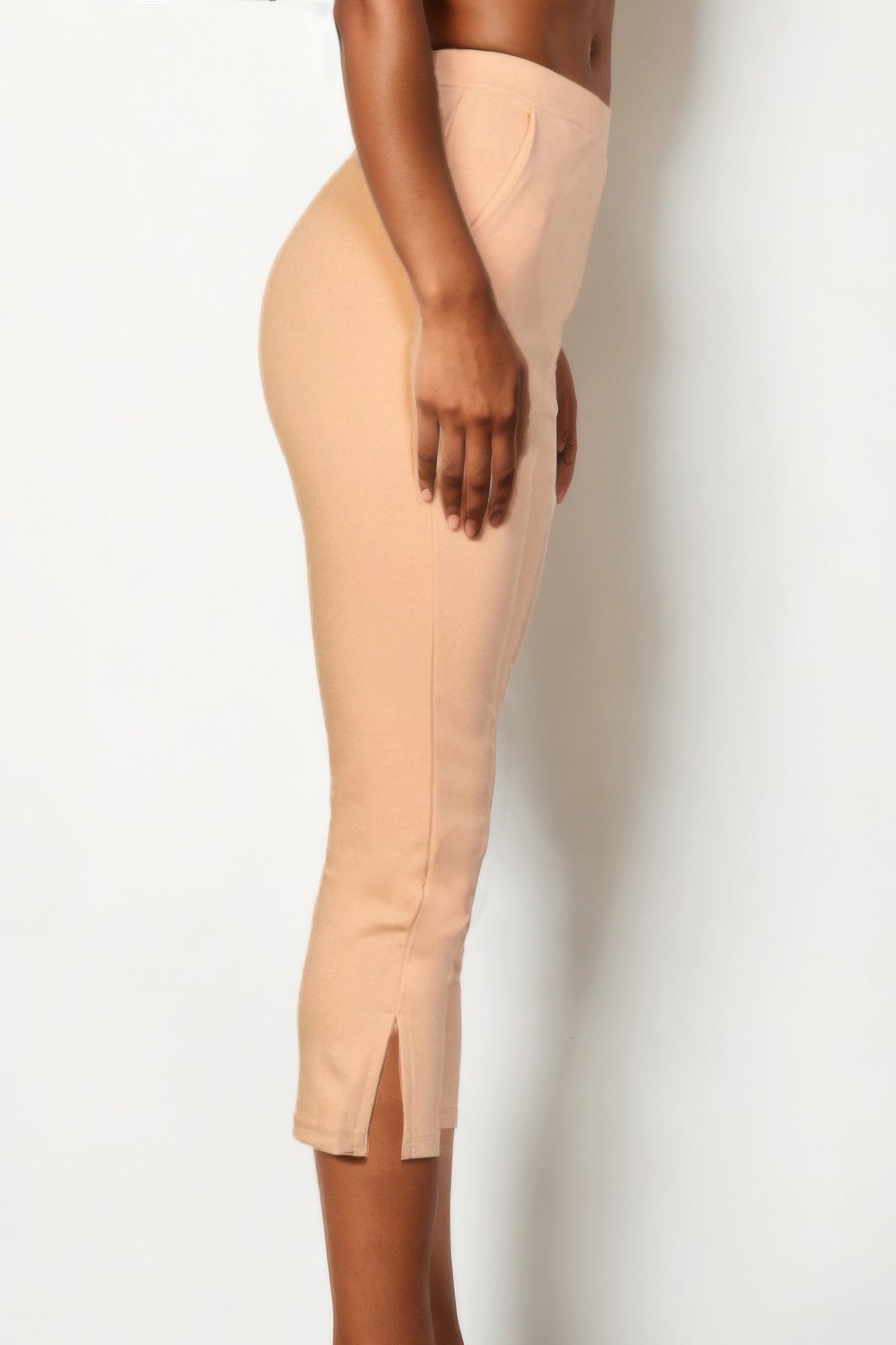 Slit Hem Cropped Pants - That Janis Style