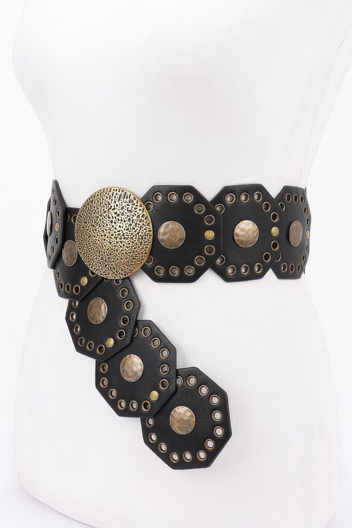 Multi Metal Round Pu Vintage Belt - That Janis Style