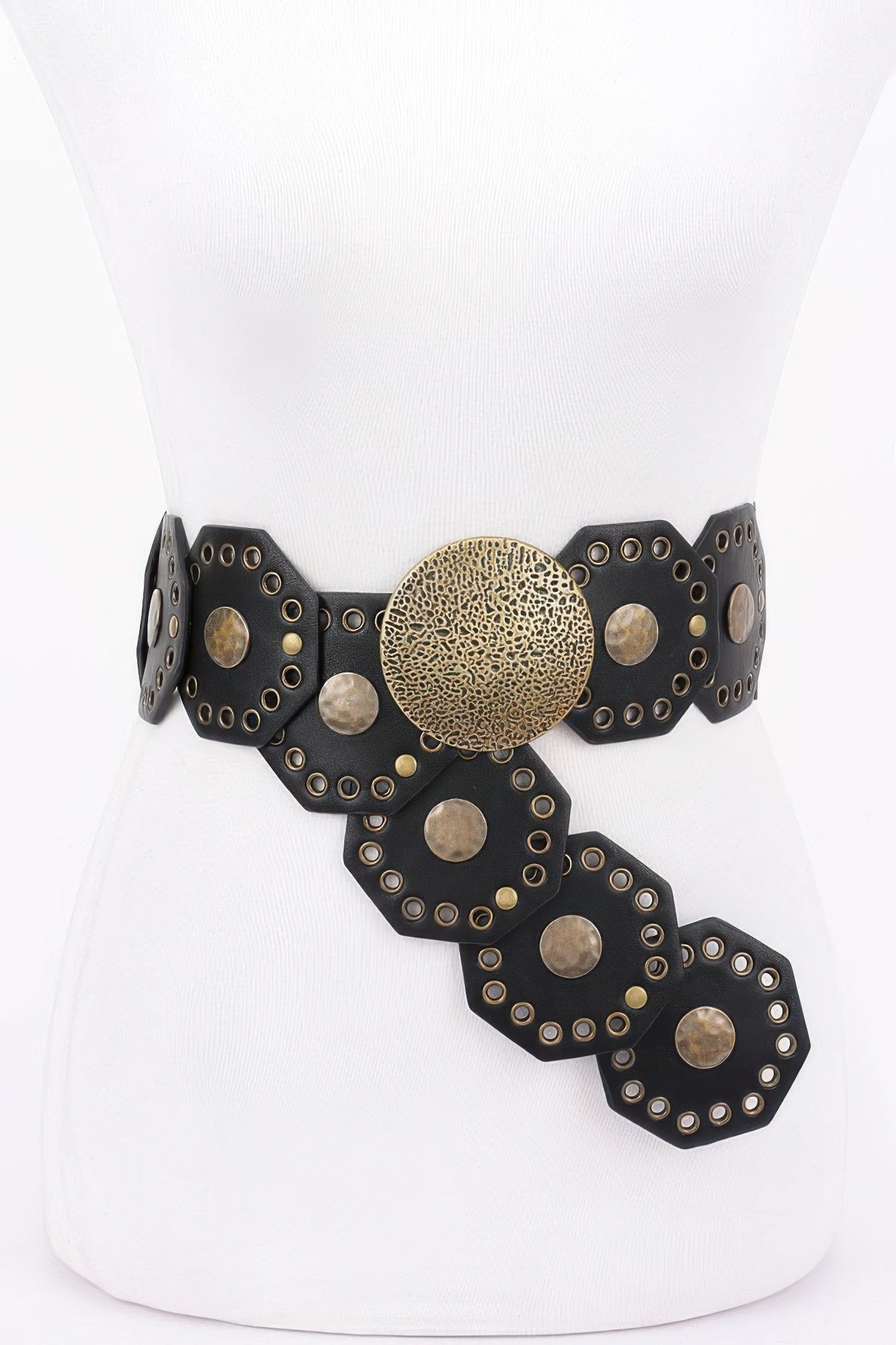 Multi Metal Round Pu Vintage Belt - That Janis Style