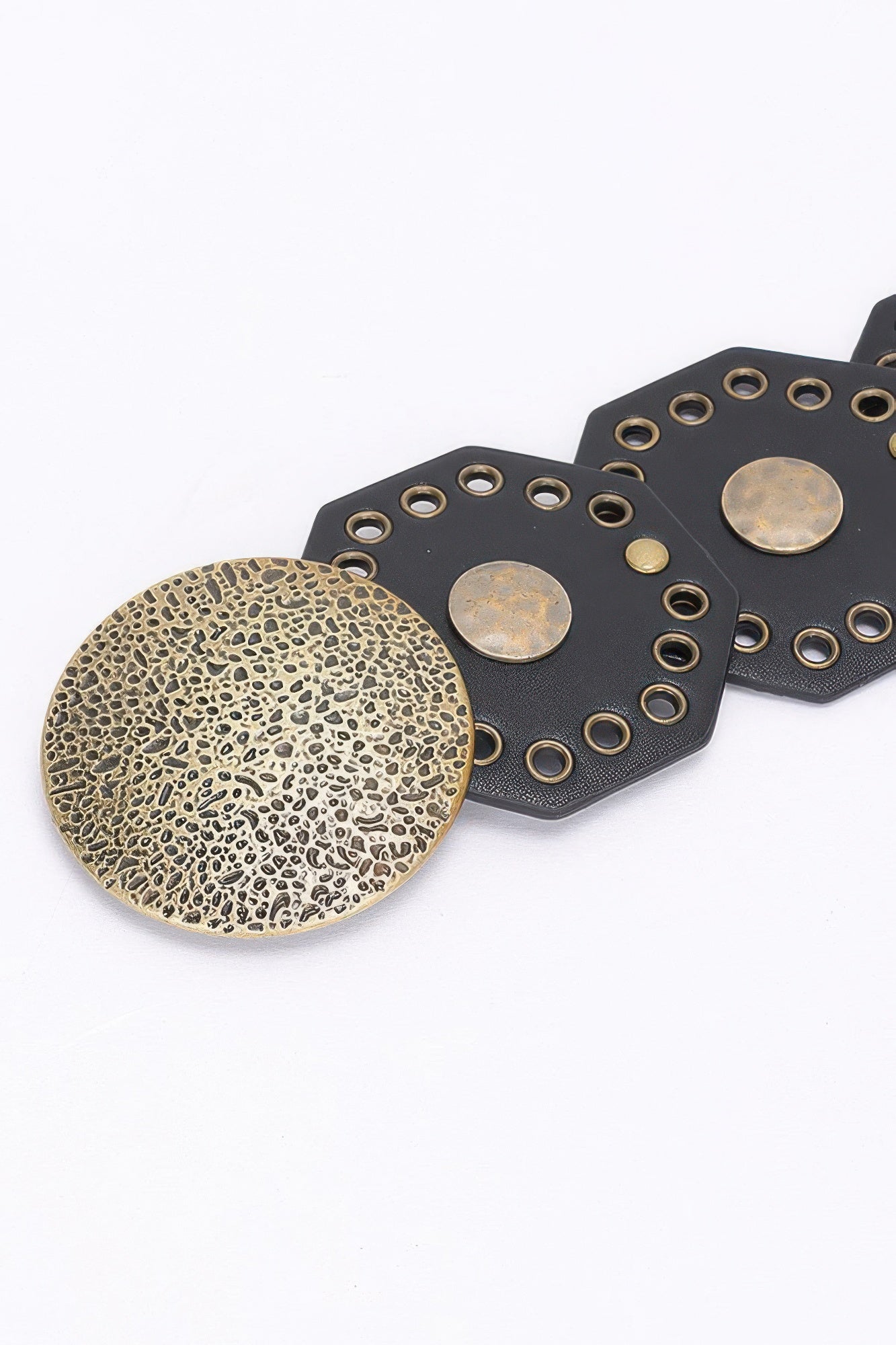 Multi Metal Round Pu Vintage Belt - That Janis Style