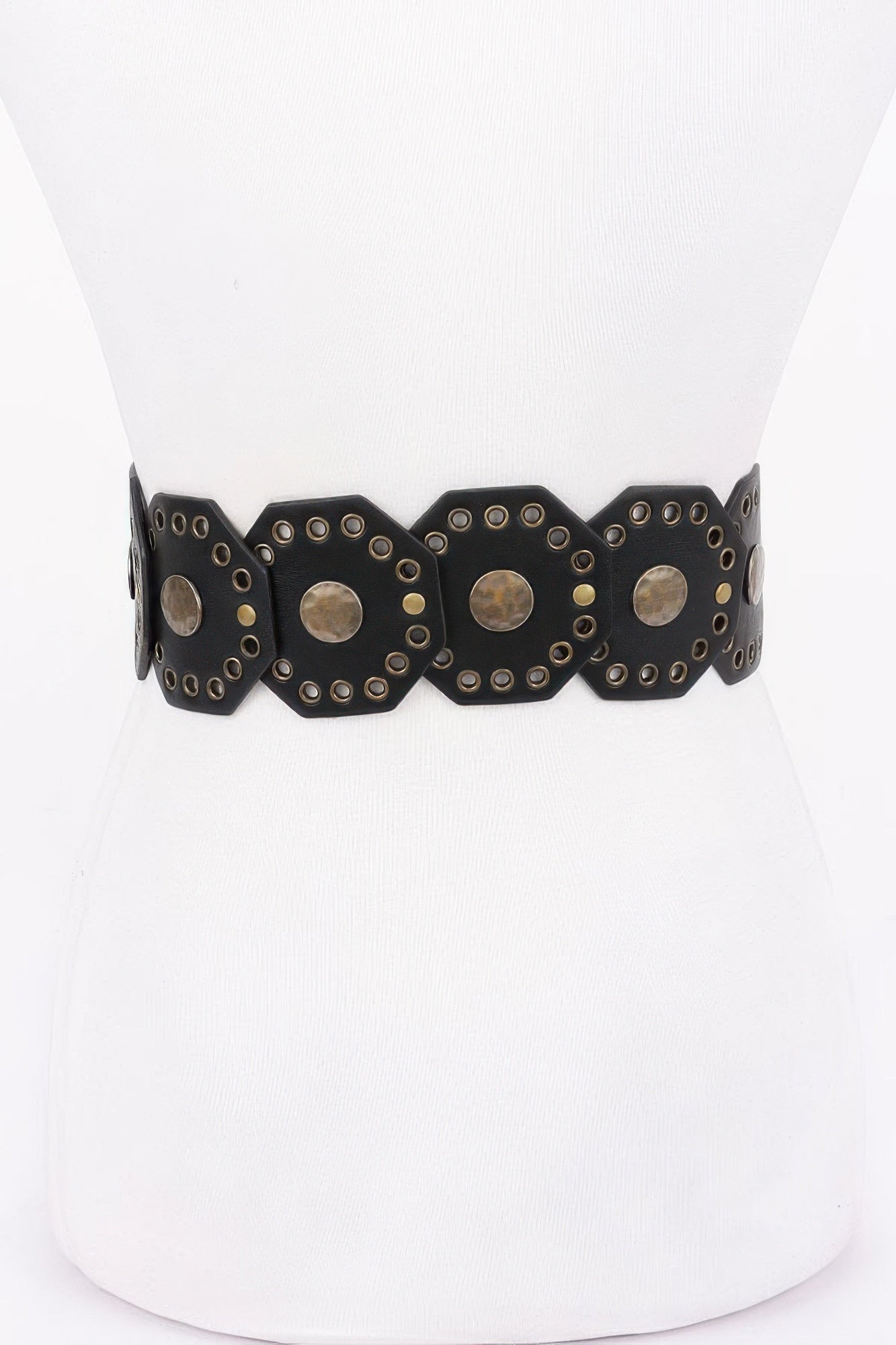 Multi Metal Round Pu Vintage Belt - That Janis Style