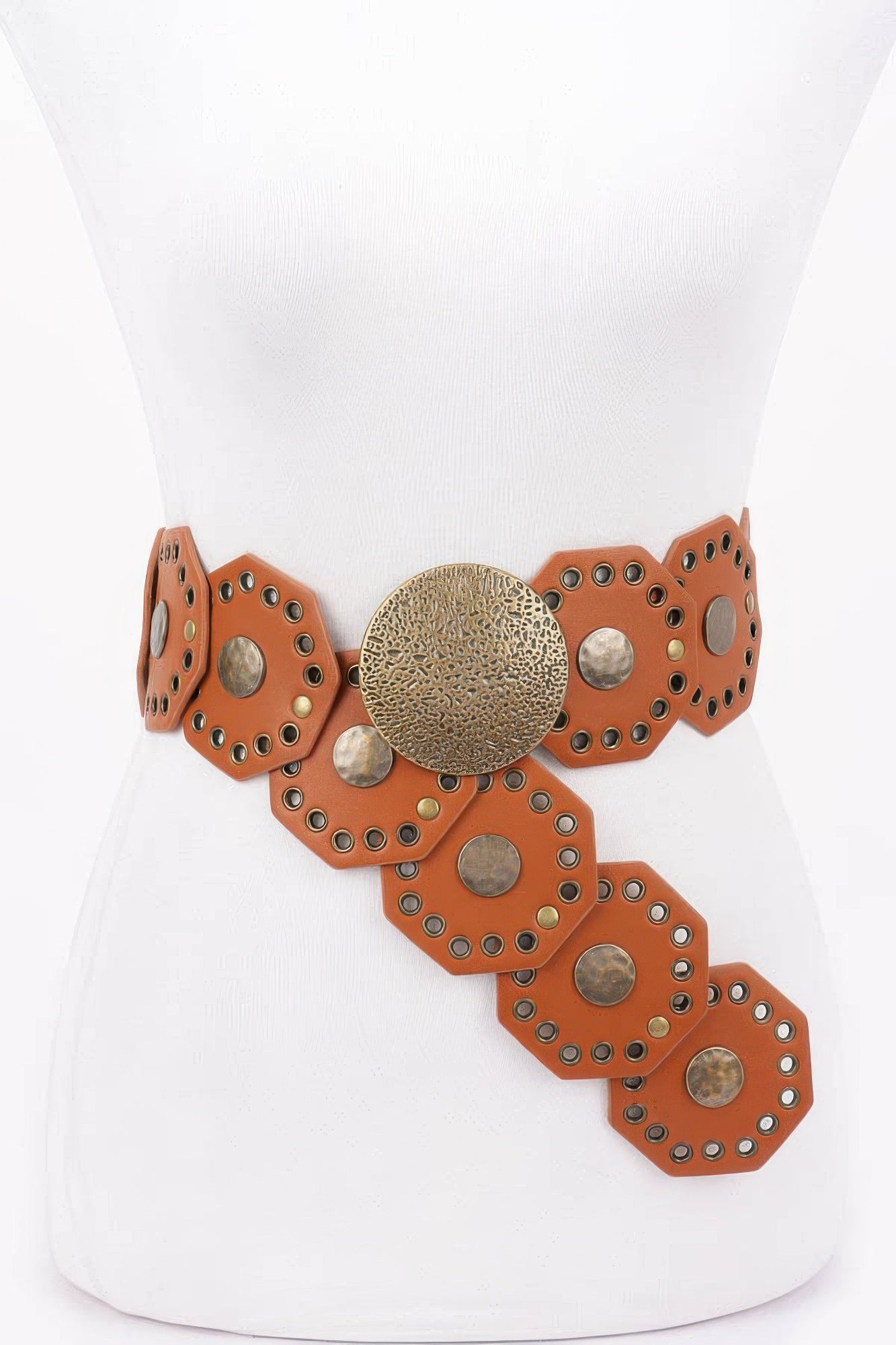 Multi Metal Round Pu Vintage Belt - That Janis Style