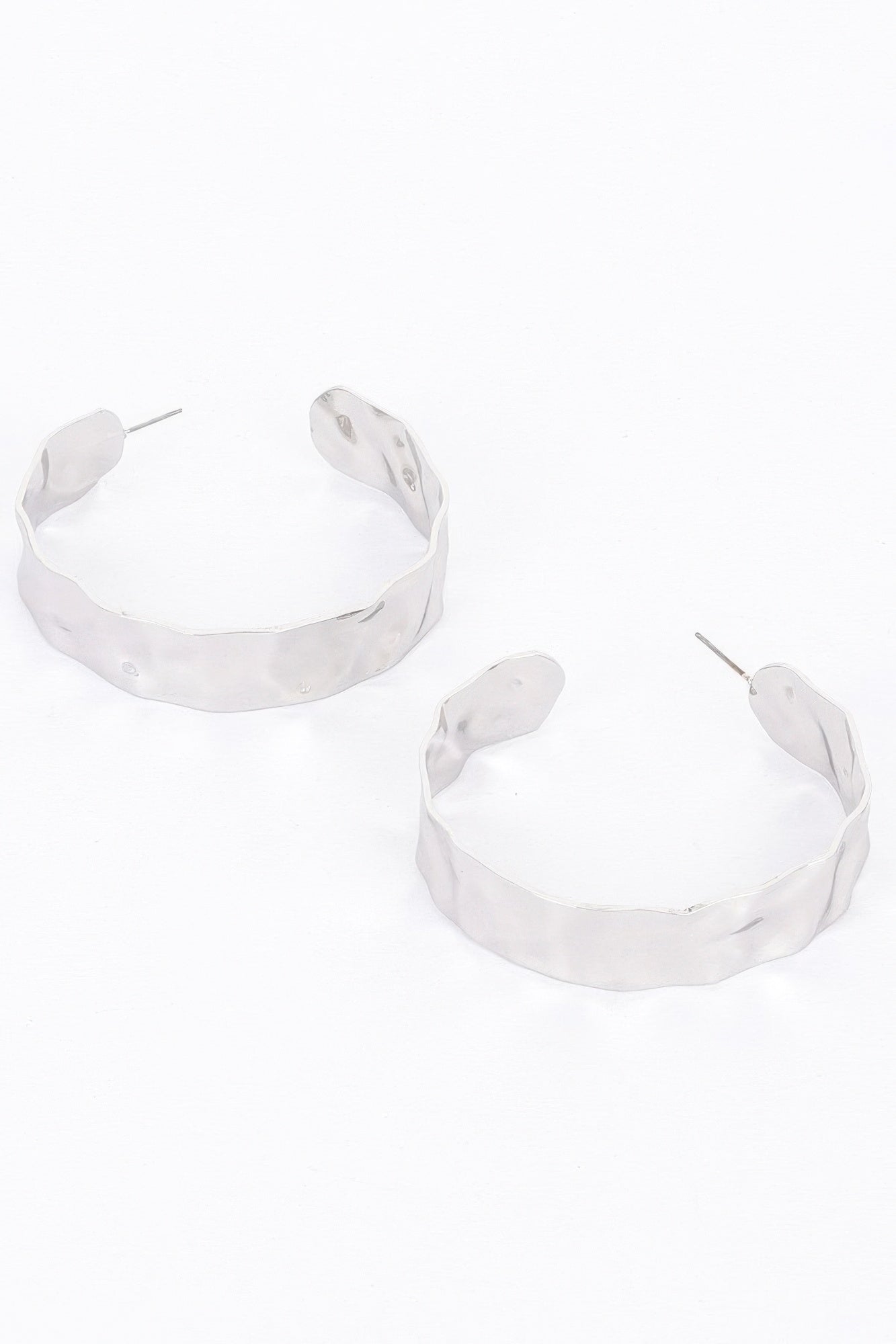 Gold Plated Wide Metal Hoop Earring - That Janis Style