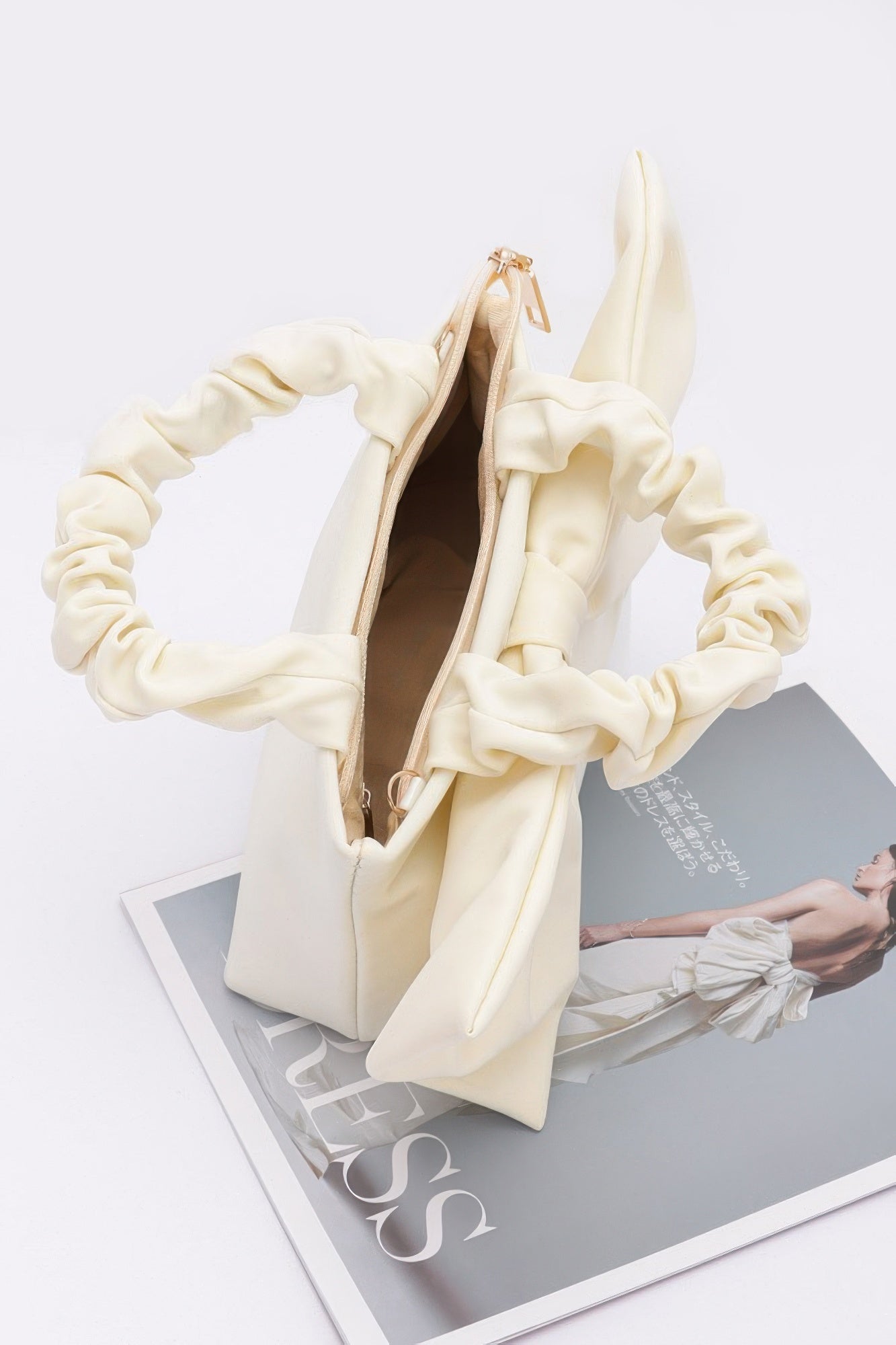 Nylon Top Handle Bag With Bow Front Clutch - That Janis Style