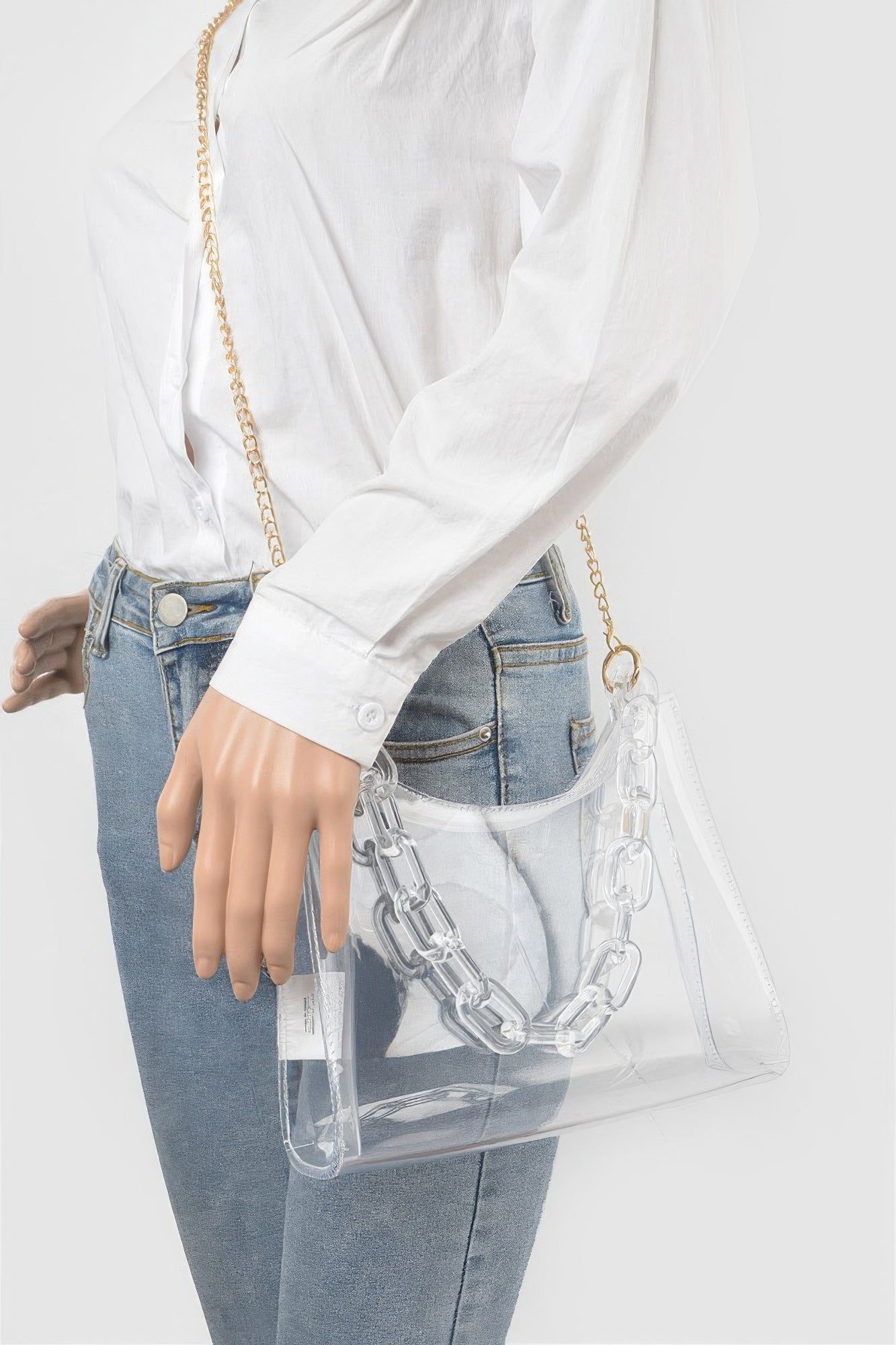 Transparent Chain Shoulder Bag - That Janis Style