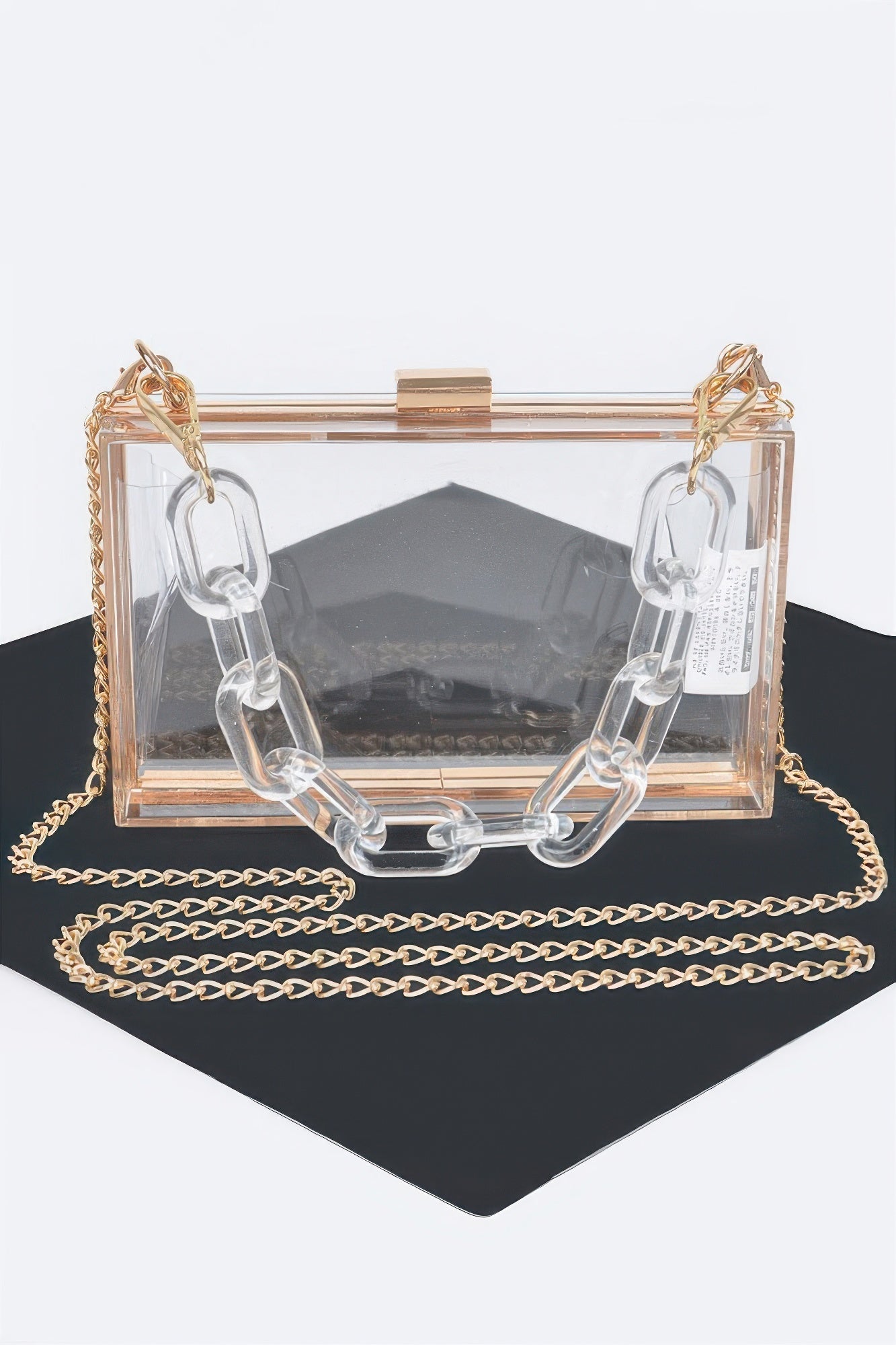 Plastic Link Handle Clear Clutch - That Janis Style