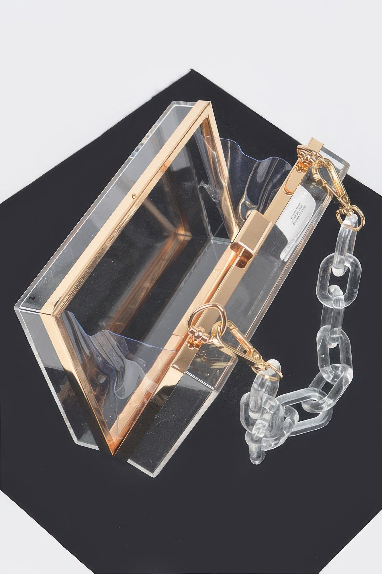 Plastic Link Handle Clear Clutch - That Janis Style