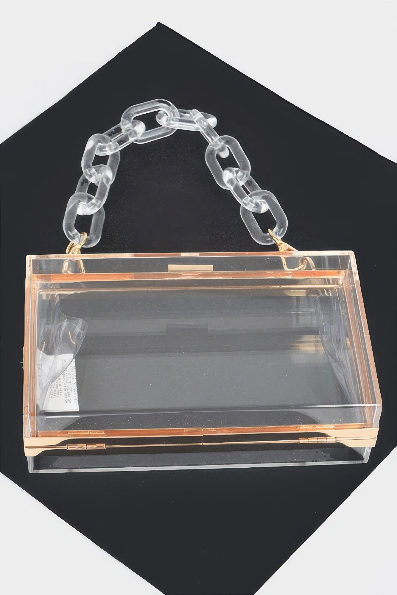 Plastic Link Handle Clear Clutch - That Janis Style