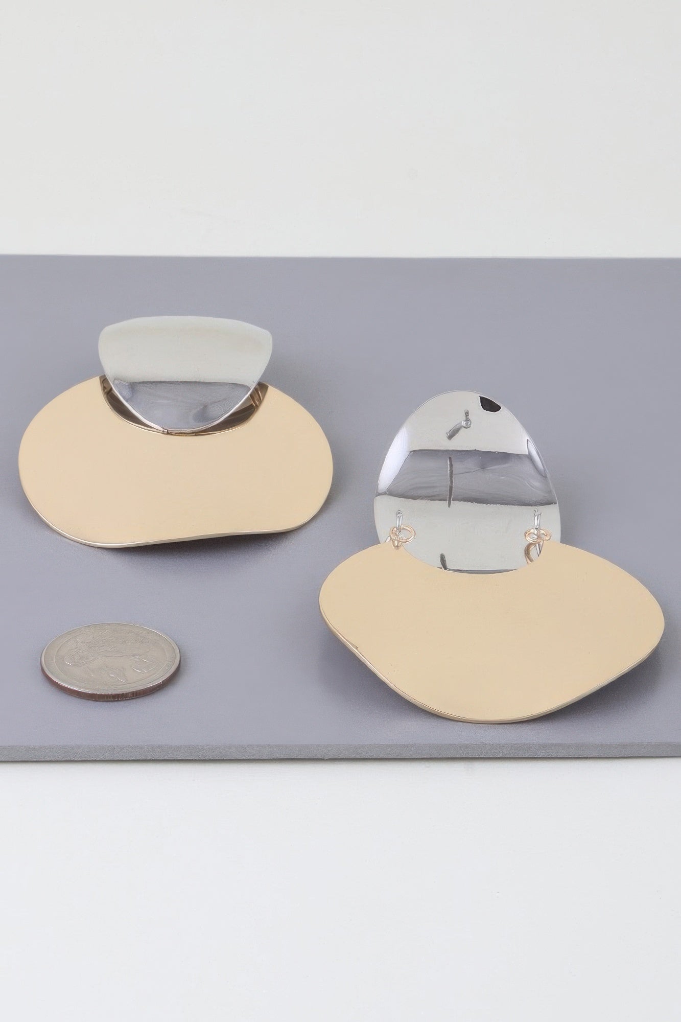 Shiny Modern Disc Earrings - That Janis Style